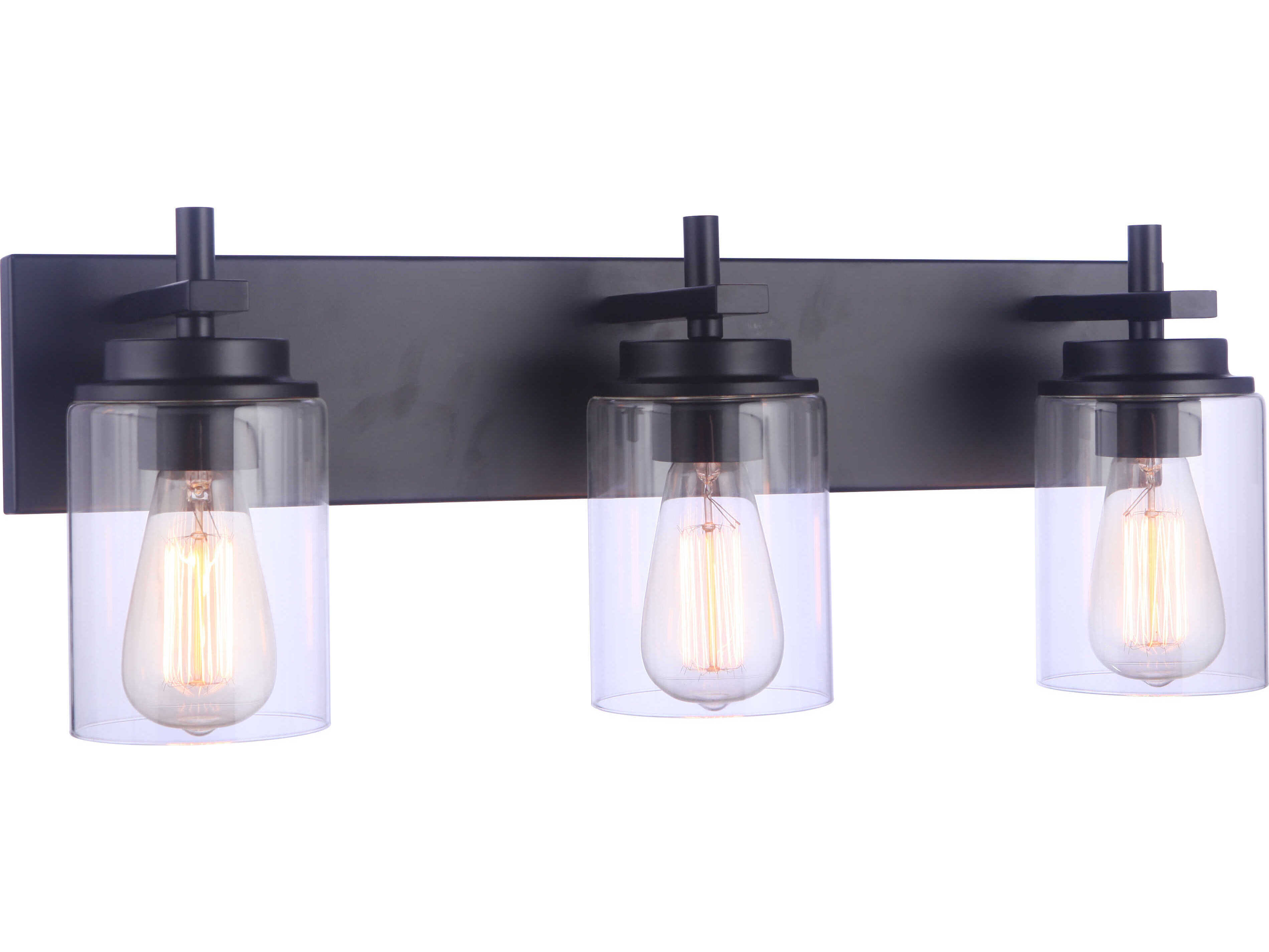 Craftmade Reeves 3-Light Flat Black Vanity Light