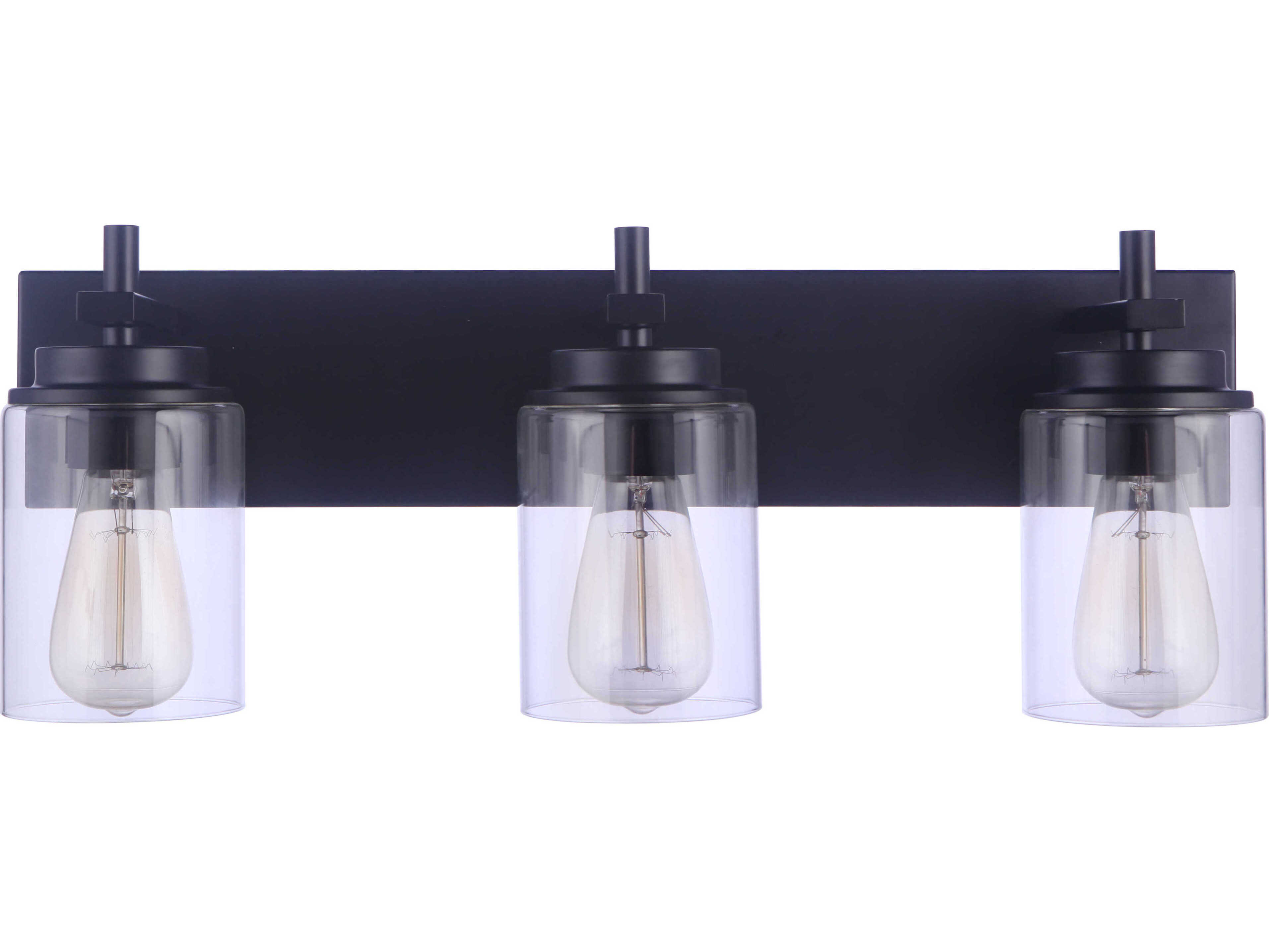 Craftmade Reeves 3-Light Flat Black Vanity Light