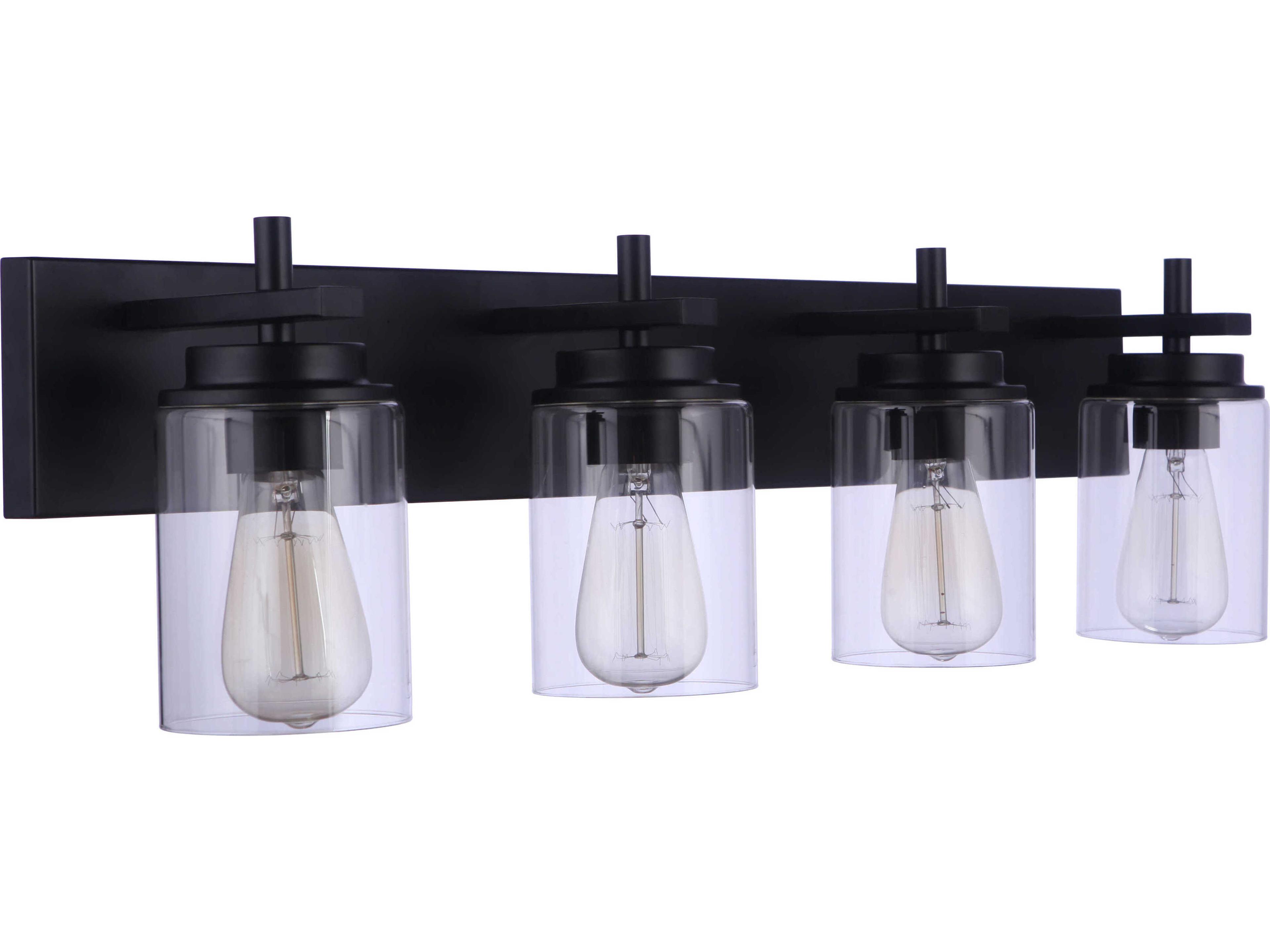 Craftmade Reeves 4-Light Flat Black Vanity Light
