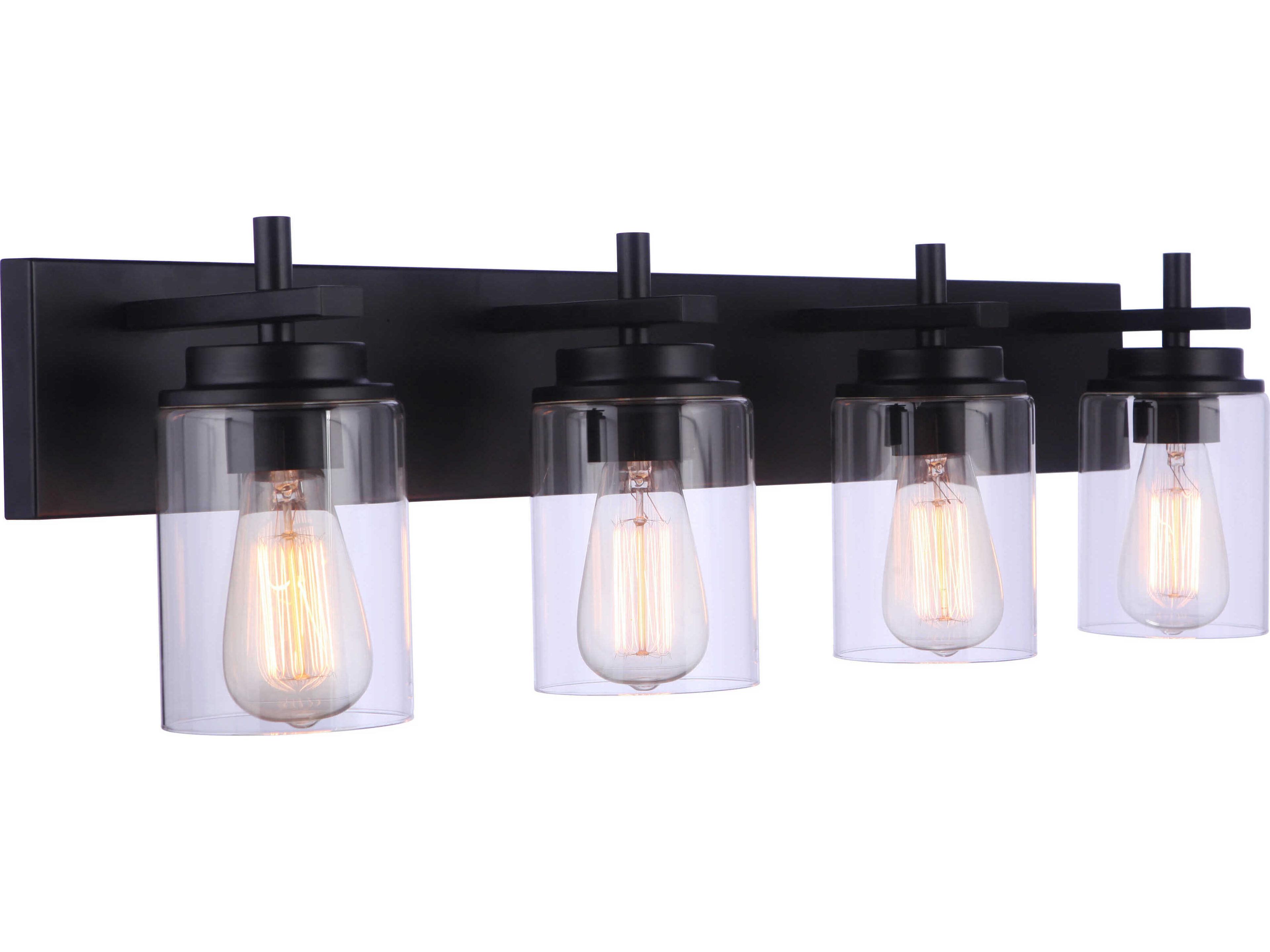 Craftmade Reeves 4-Light Flat Black Vanity Light