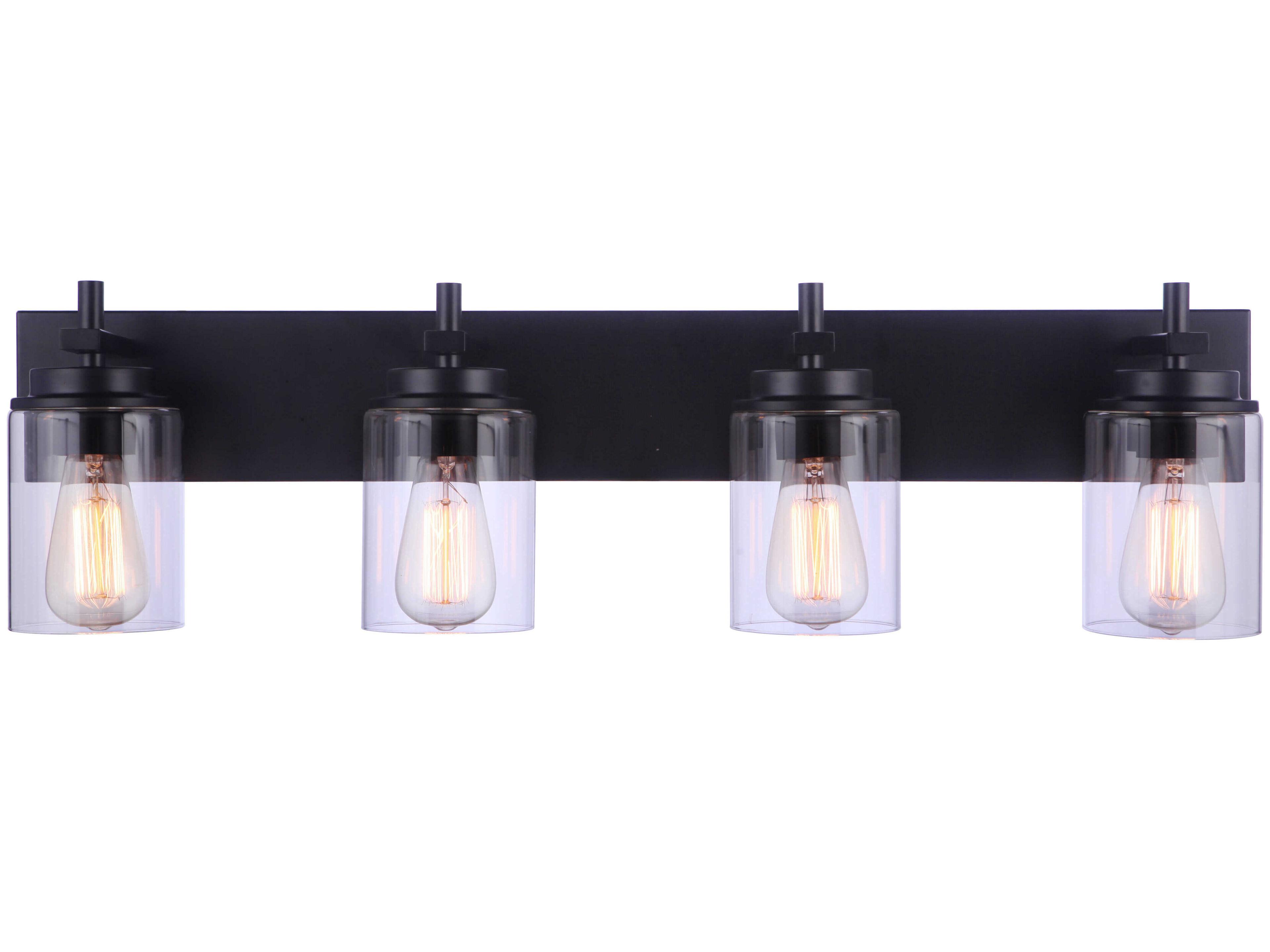 Craftmade Reeves 4-Light Flat Black Vanity Light
