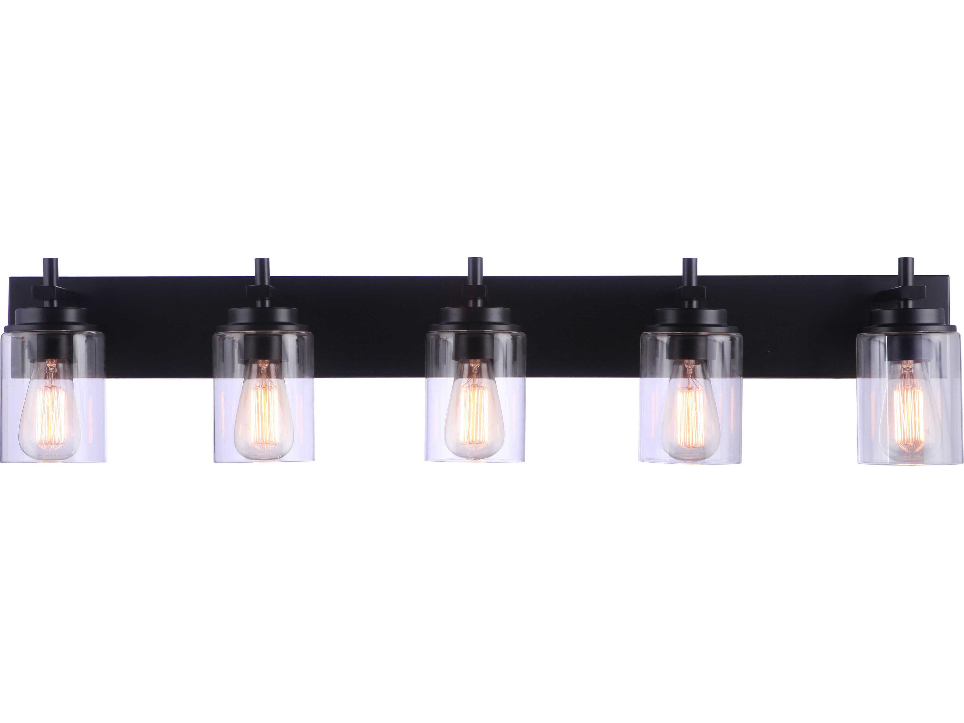 Craftmade Reeves 5-Light Flat Black Vanity Light