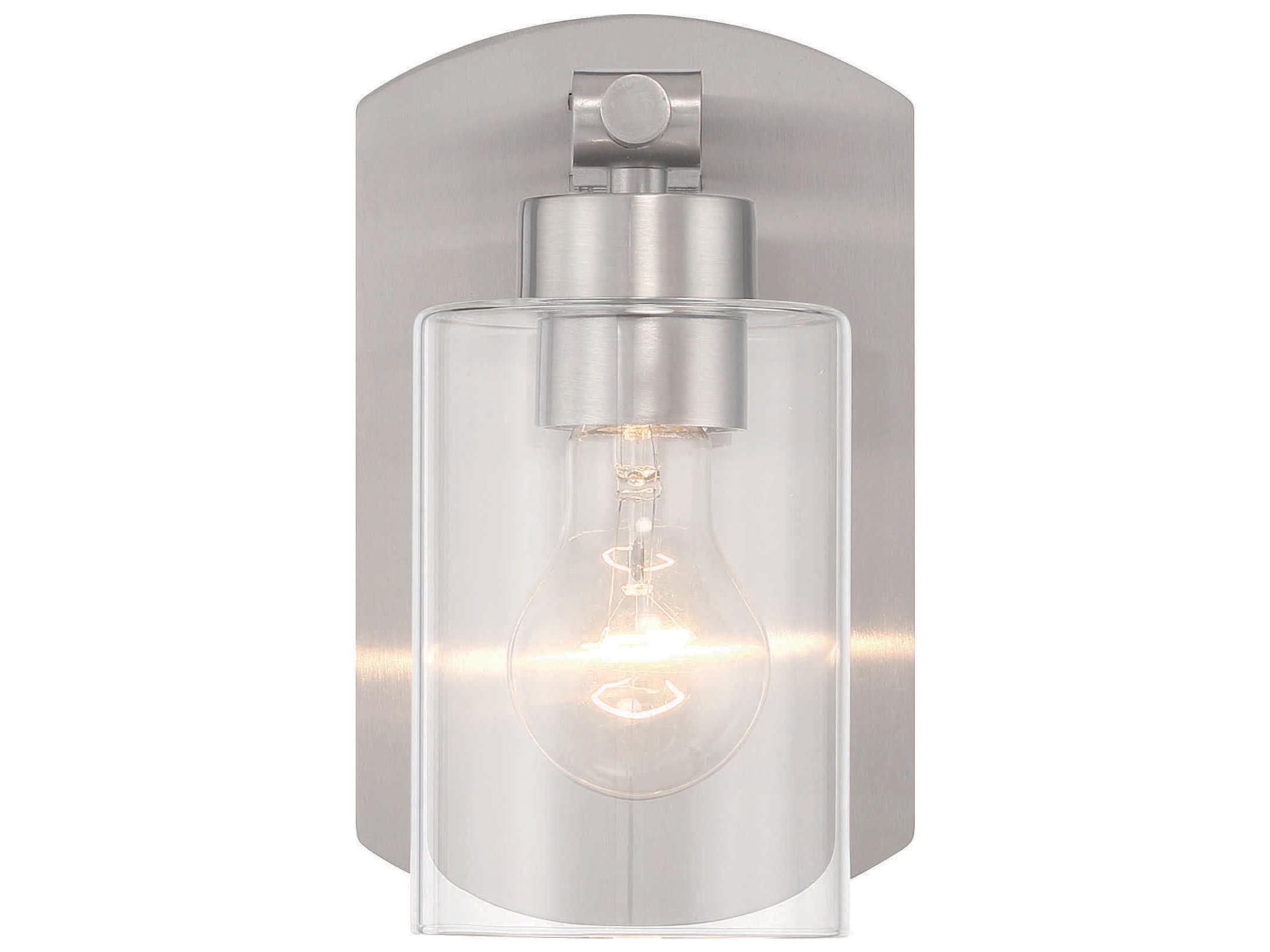 Craftmade Hendrix 1-Light Brushed Polished Nickel Wall Sconce