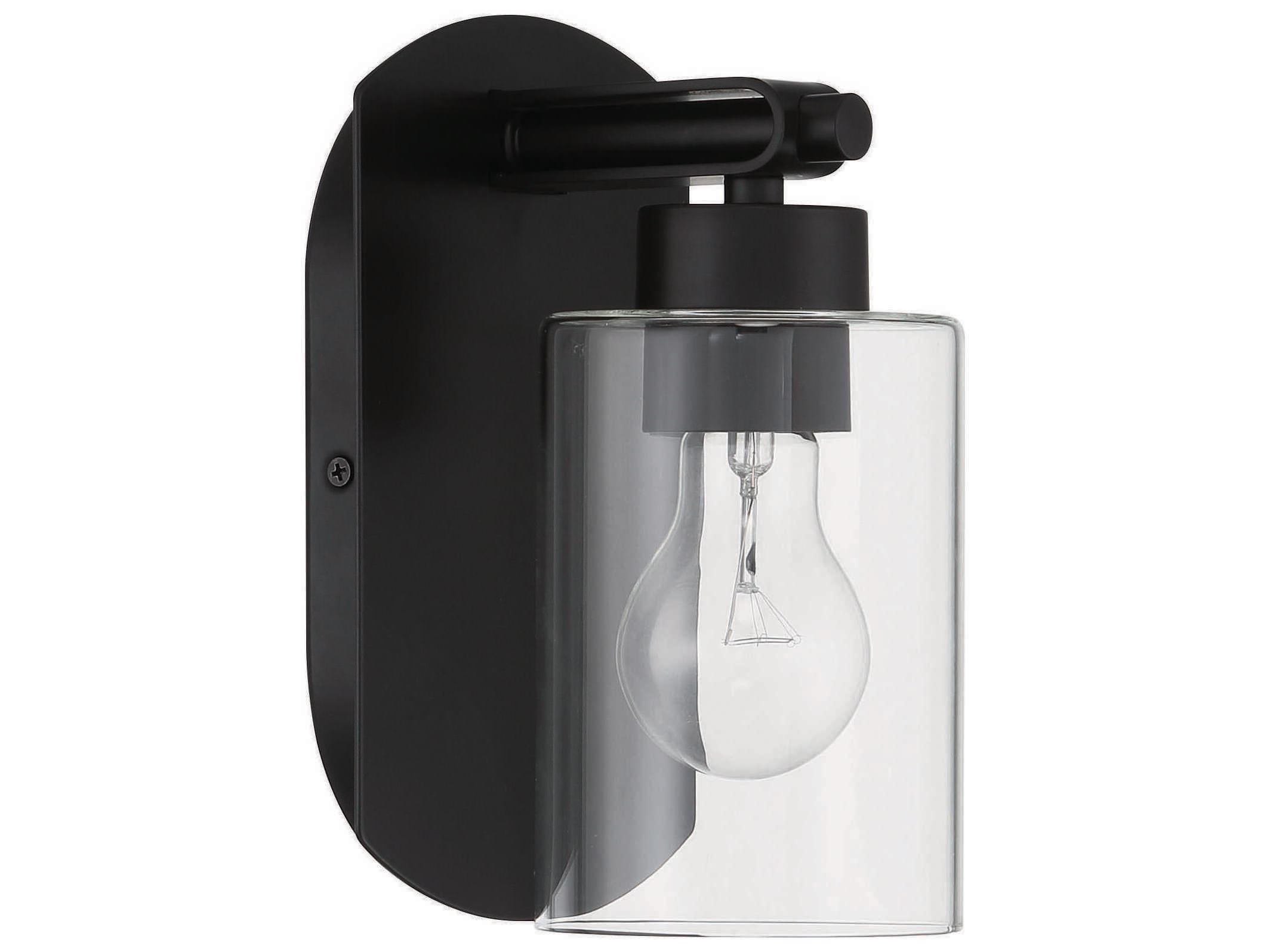 Craftmade Hendrix 1-Light Flat Black Brass Wall Sconce