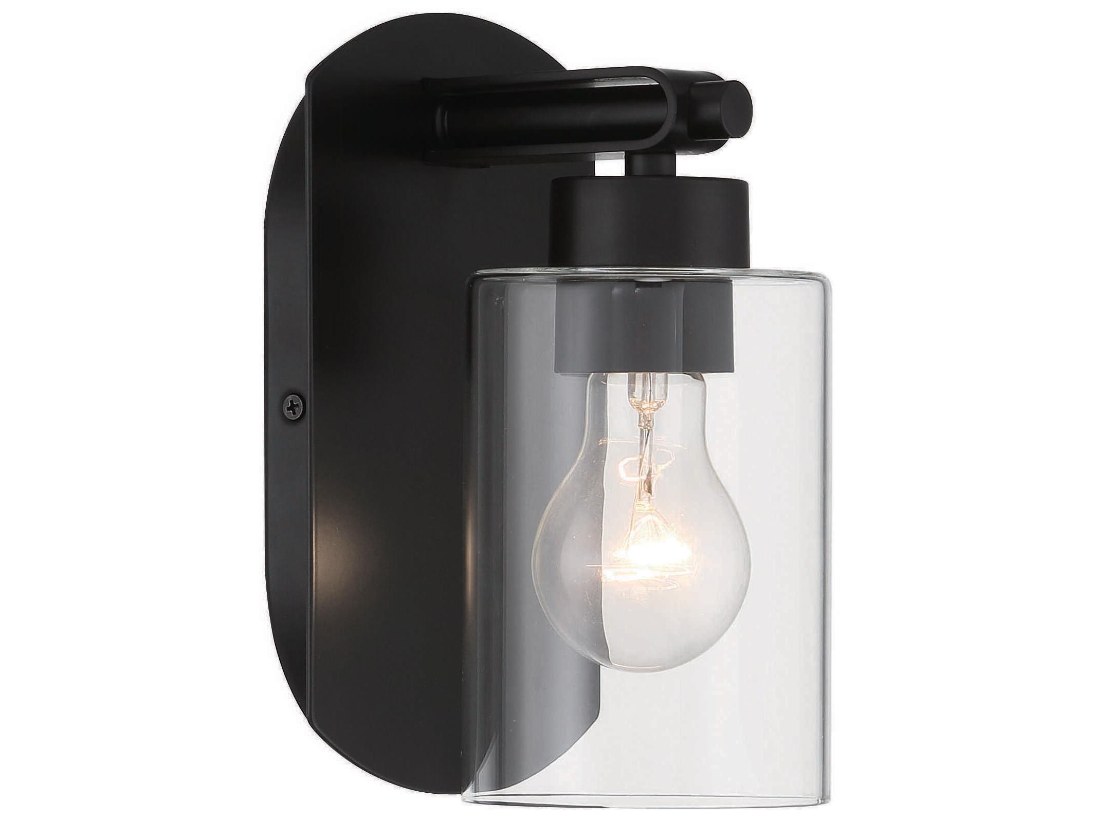 Craftmade Hendrix 1-Light Flat Black Brass Wall Sconce