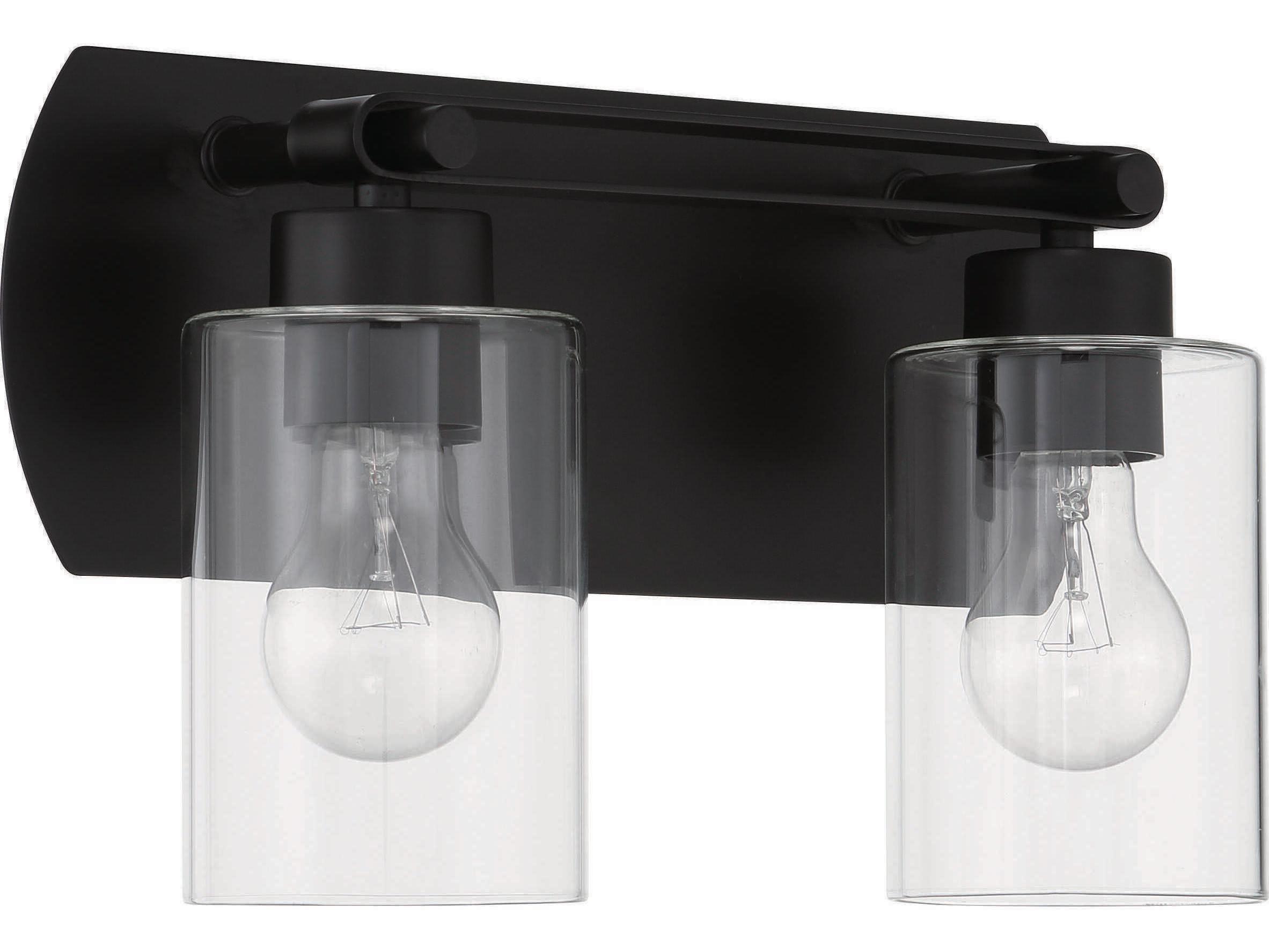 Craftmade Hendrix 2-Light Flat Black Vanity Light