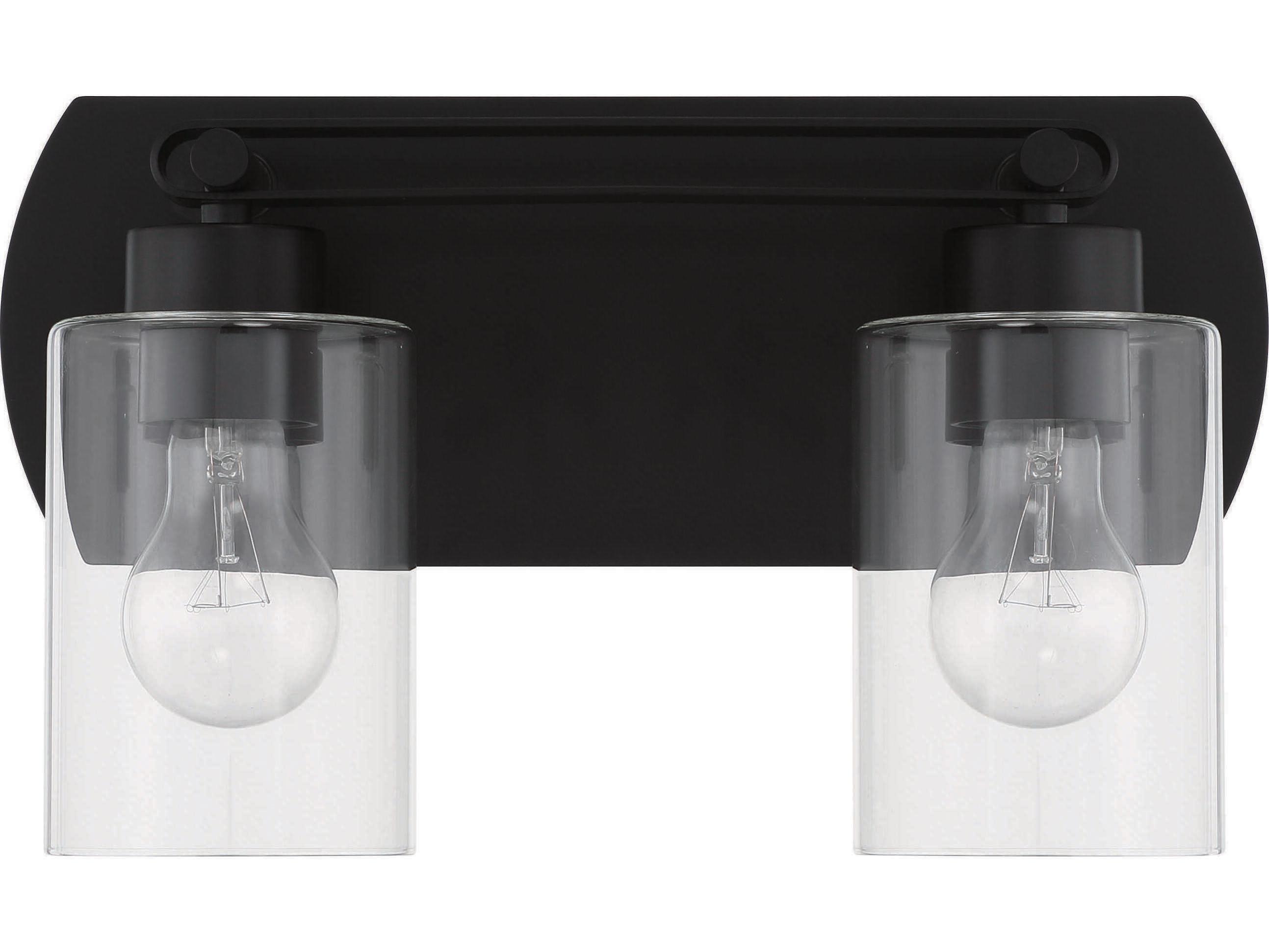 Craftmade Hendrix 2-Light Flat Black Vanity Light