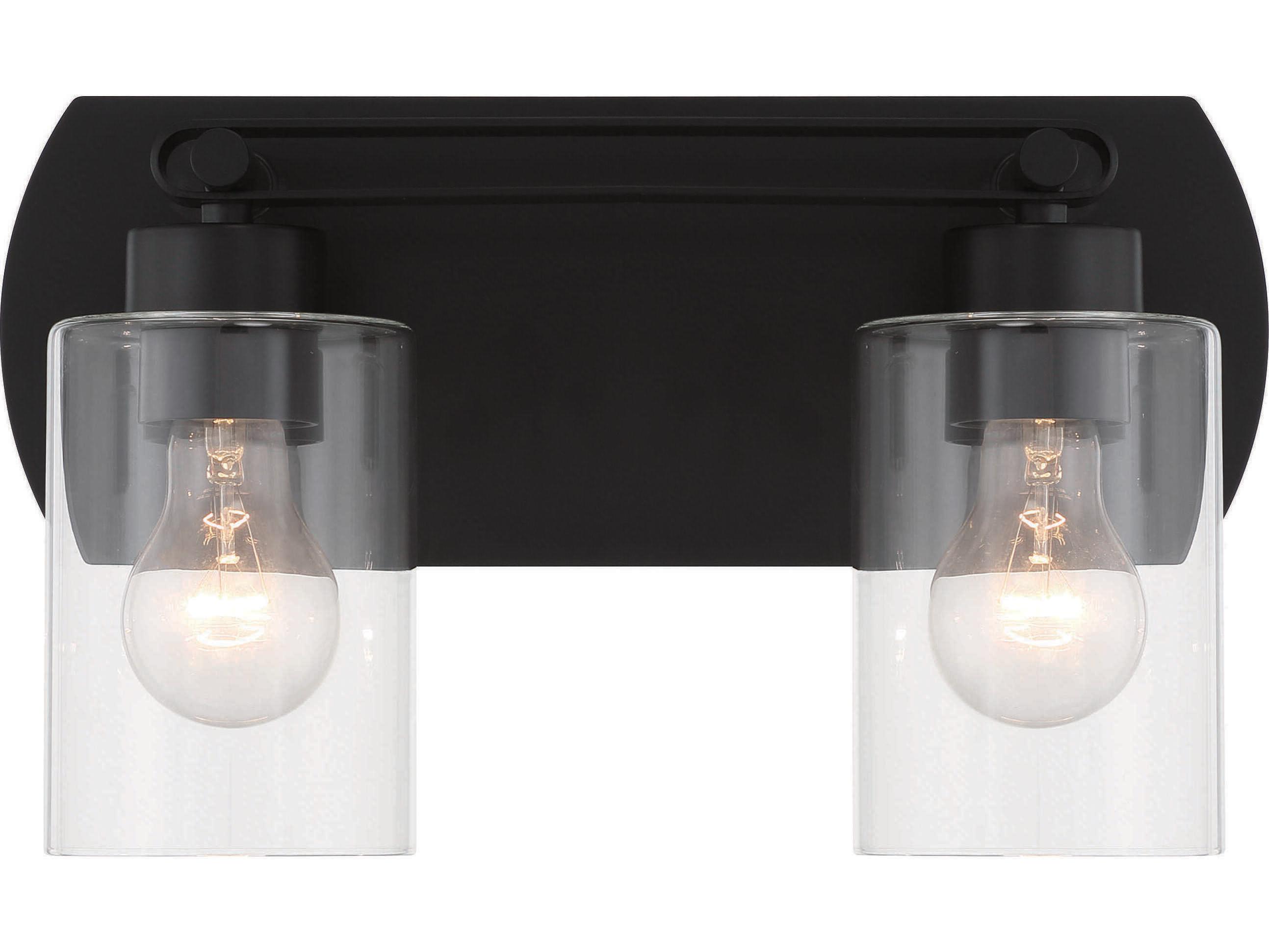 Craftmade Hendrix 2-Light Flat Black Vanity Light