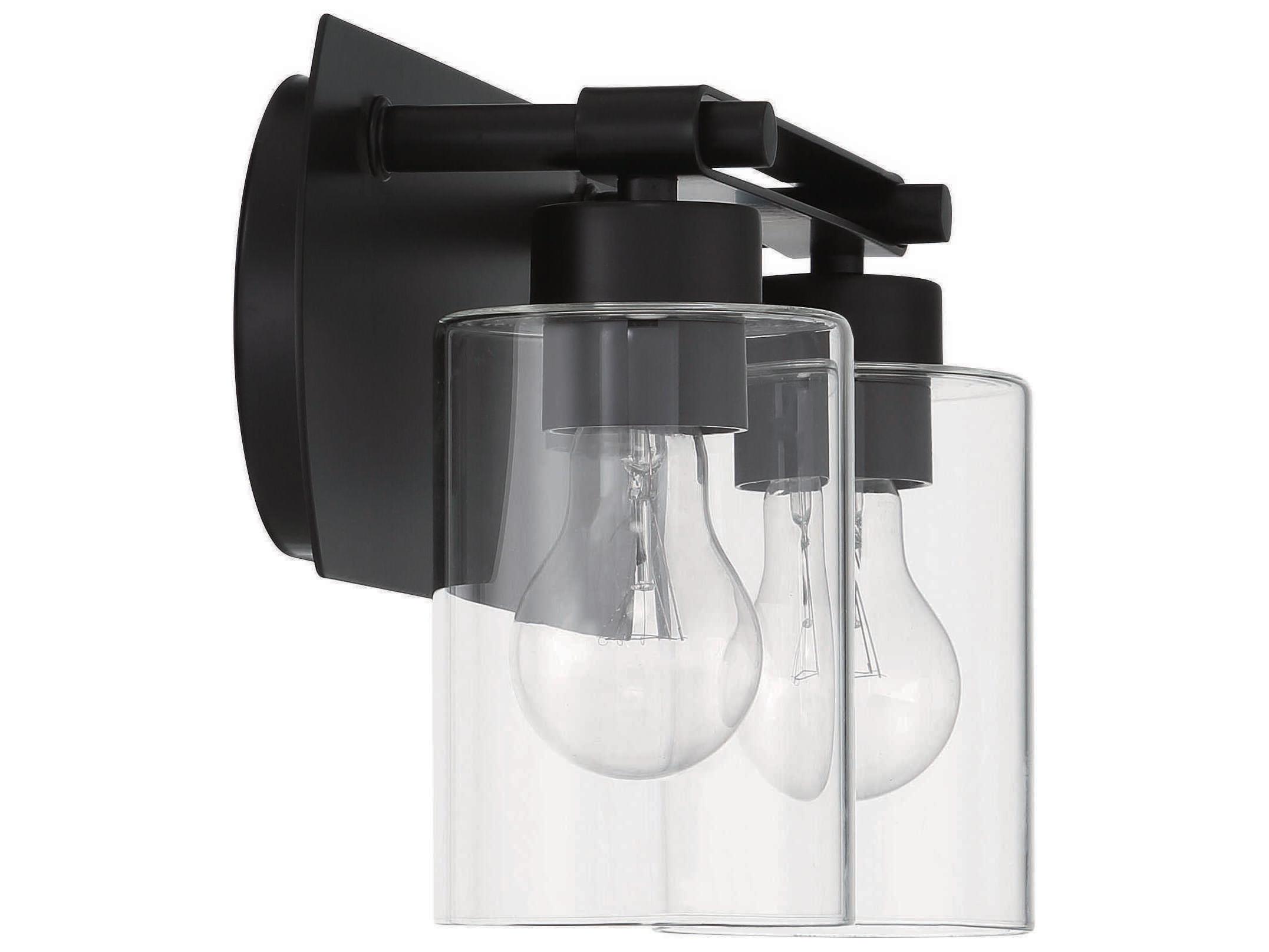 Craftmade Hendrix 2-Light Flat Black Vanity Light