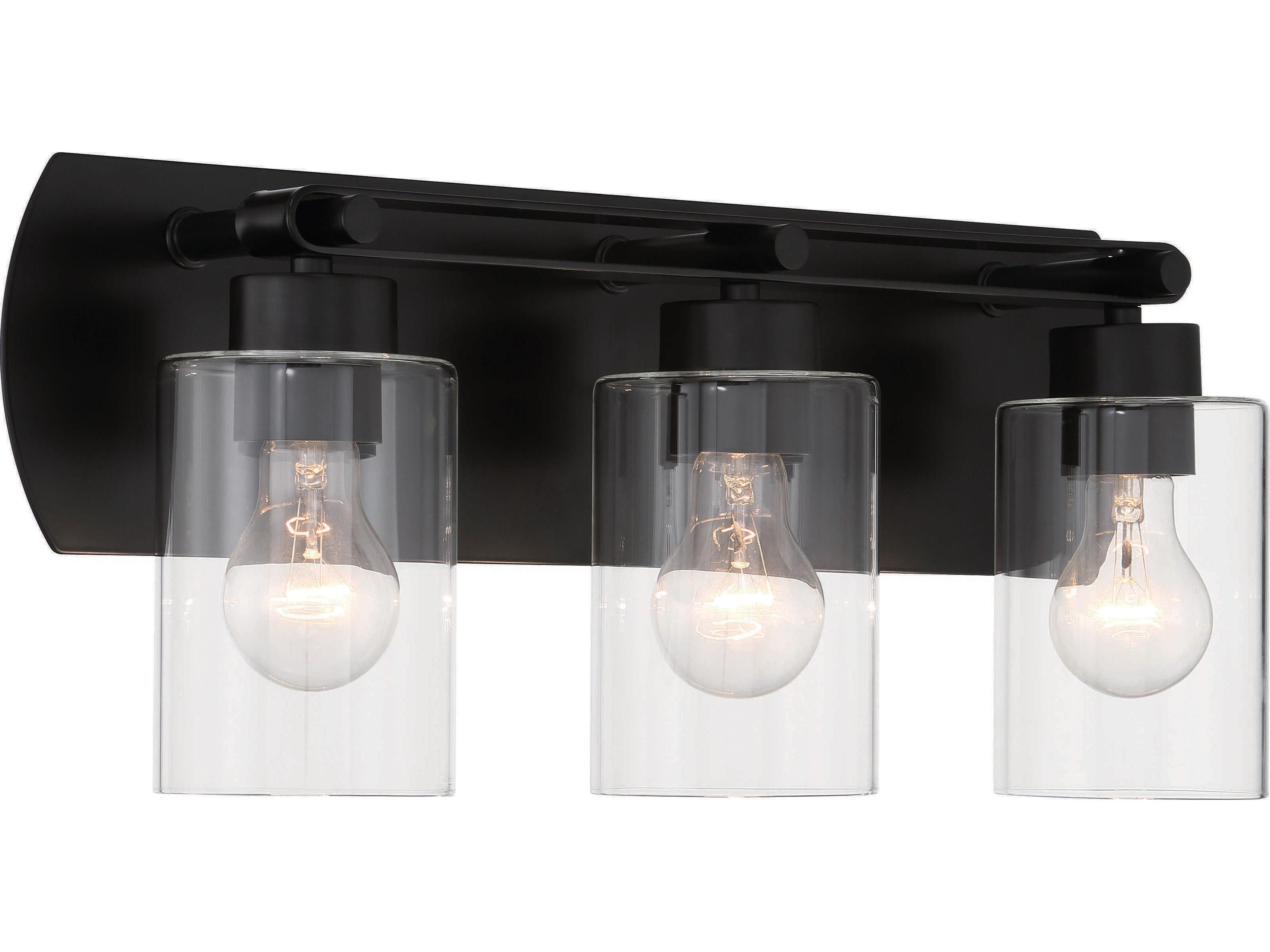 Craftmade Hendrix 3-Light Flat Black Vanity Light