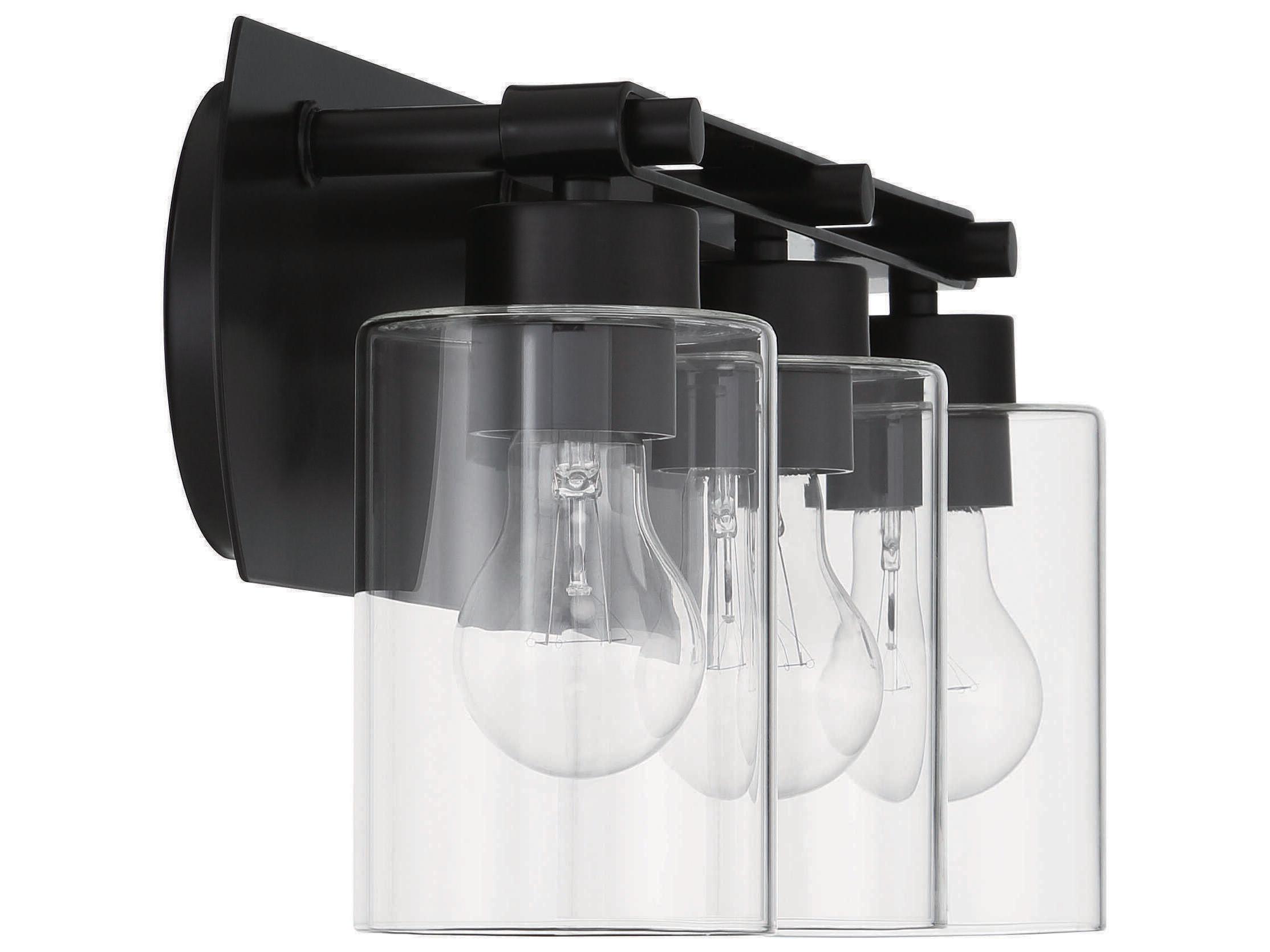 Craftmade Hendrix 3-Light Flat Black Vanity Light