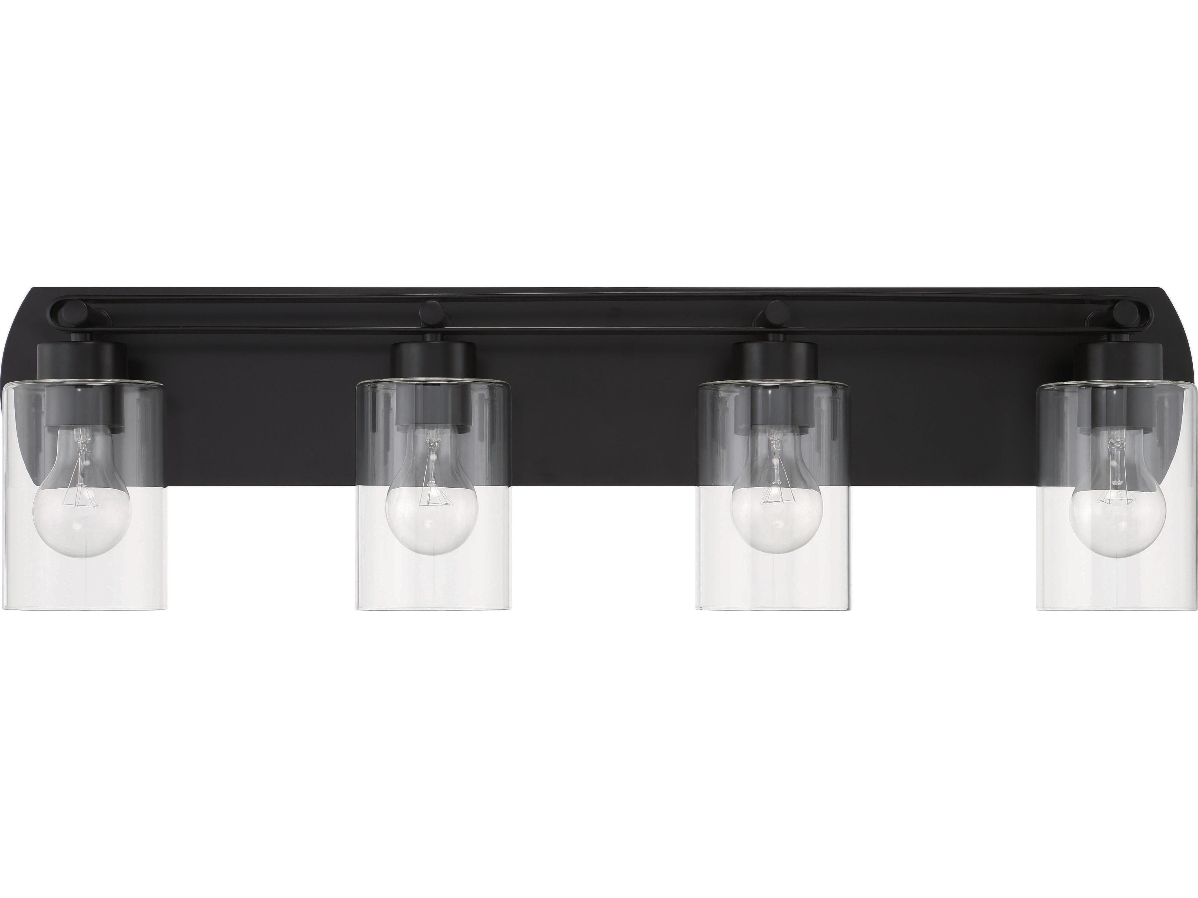 Craftmade Hendrix 4-Light Flat Black Vanity Light