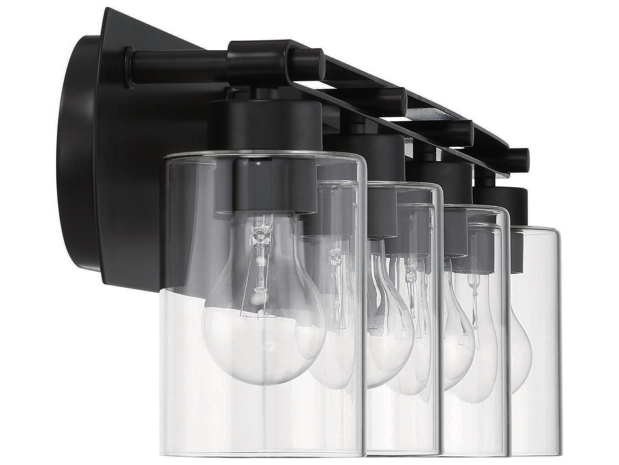 Craftmade Hendrix 4-Light Flat Black Vanity Light
