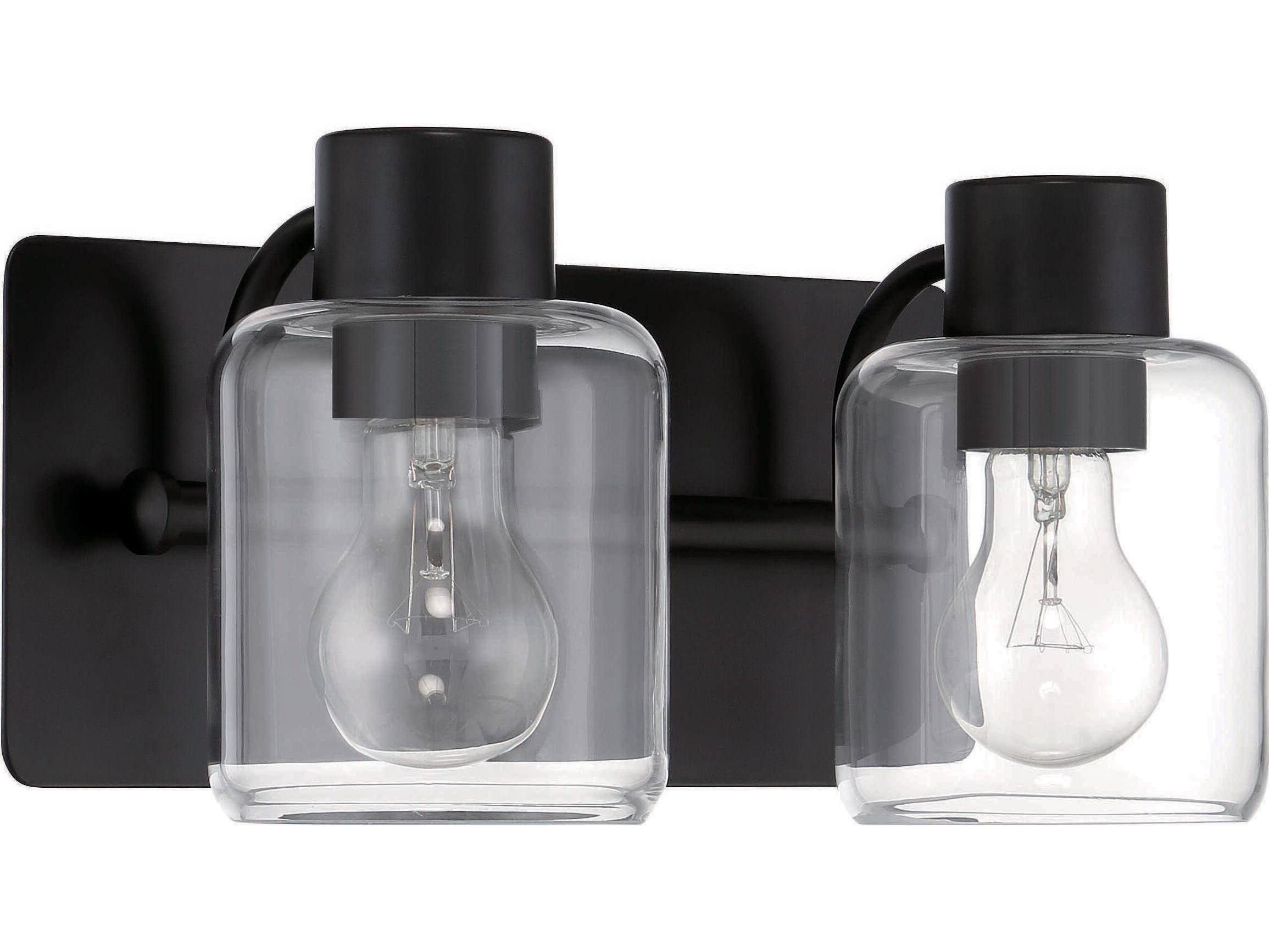 Craftmade Rori 2-Light Flat Black Vanity Light