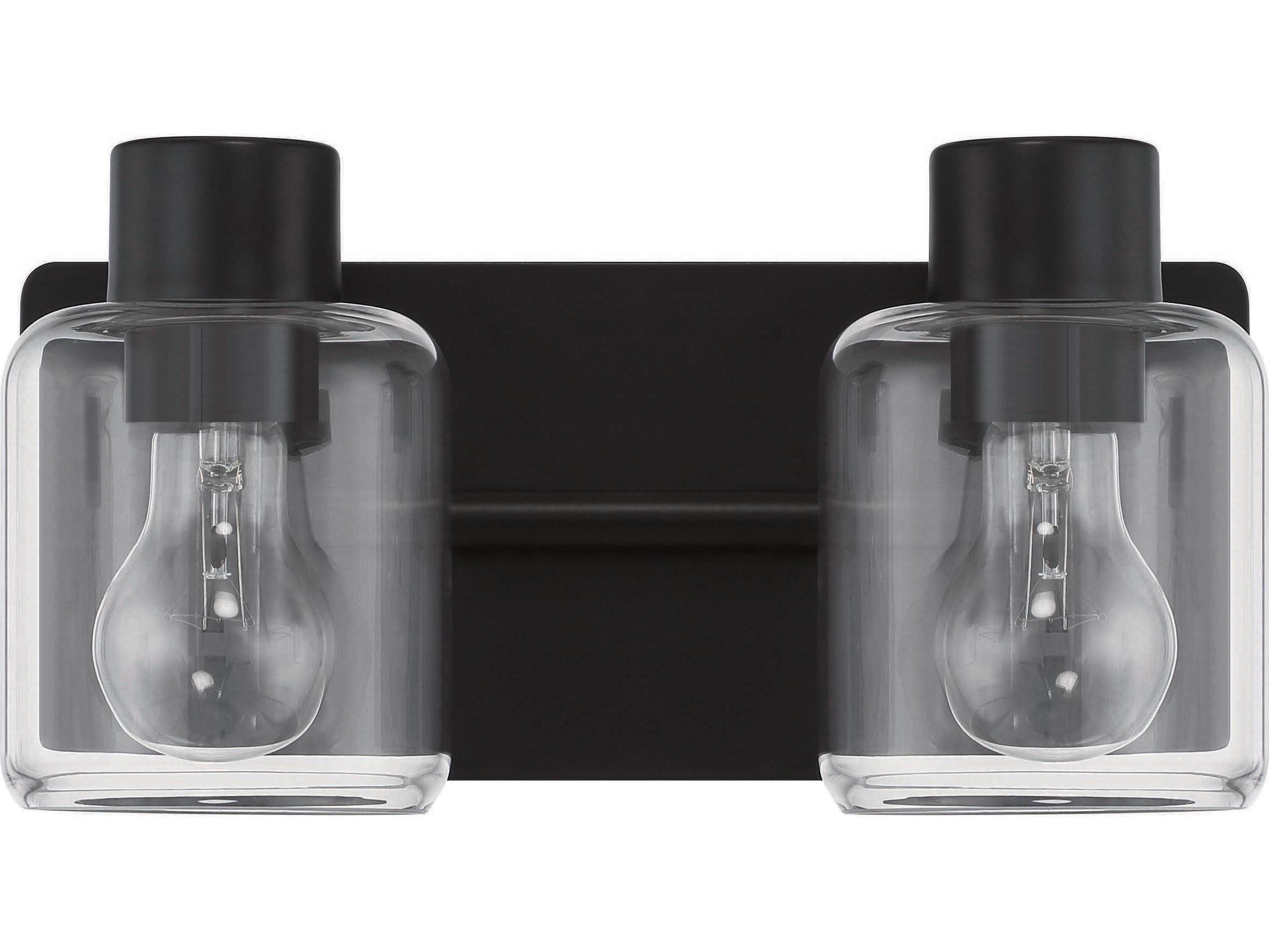 Craftmade Rori 2-Light Flat Black Vanity Light