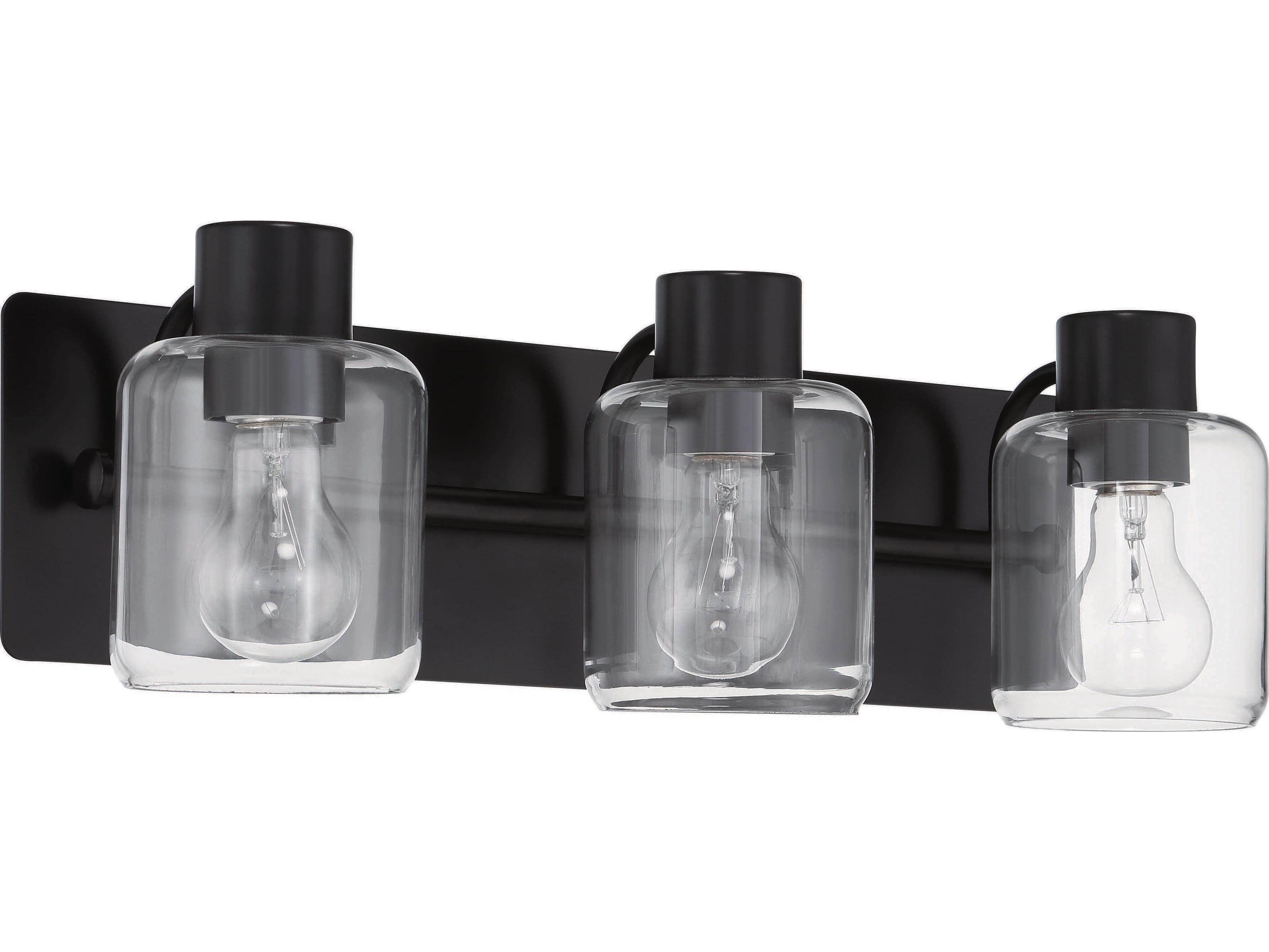 Craftmade Rori 3-Light Flat Black Vanity Light