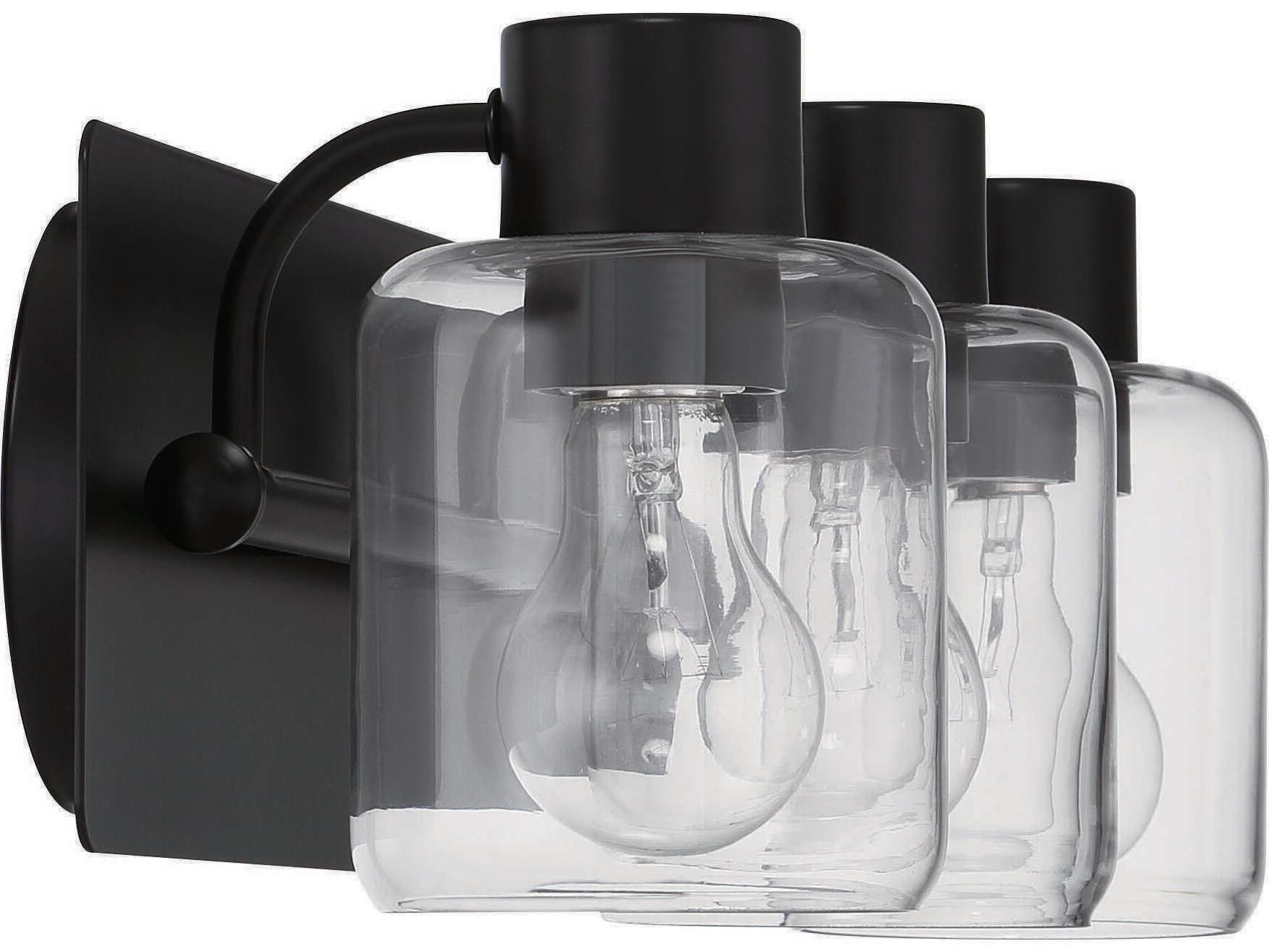 Craftmade Rori 3-Light Flat Black Vanity Light