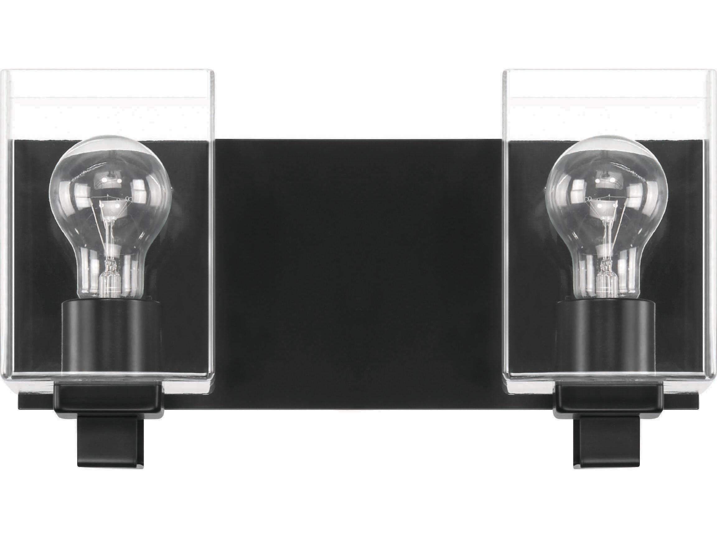 Craftmade Mcclane 2-Light Flat Black Vanity Light