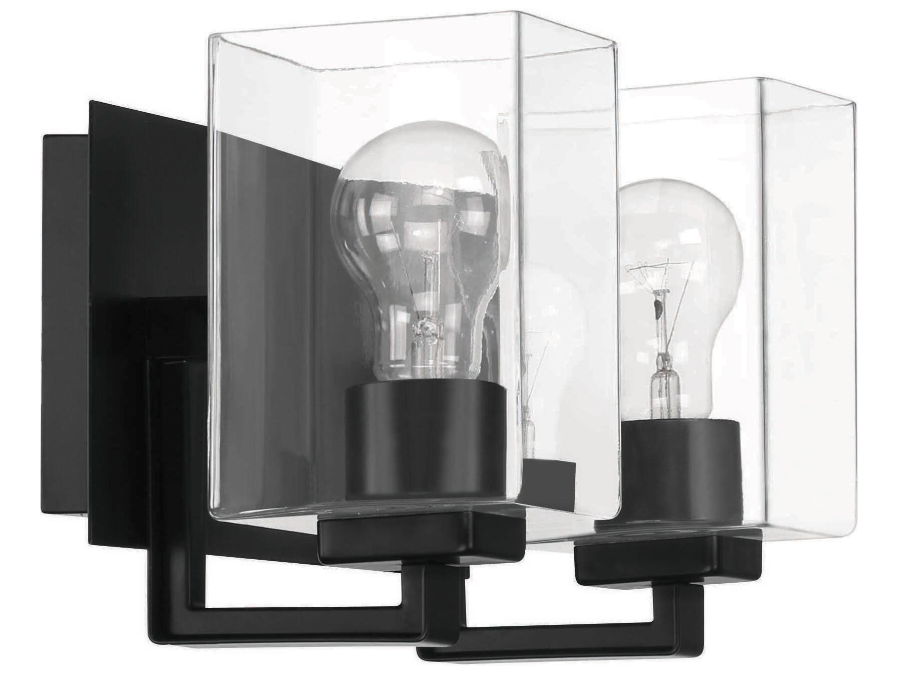 Craftmade Mcclane 2-Light Flat Black Vanity Light