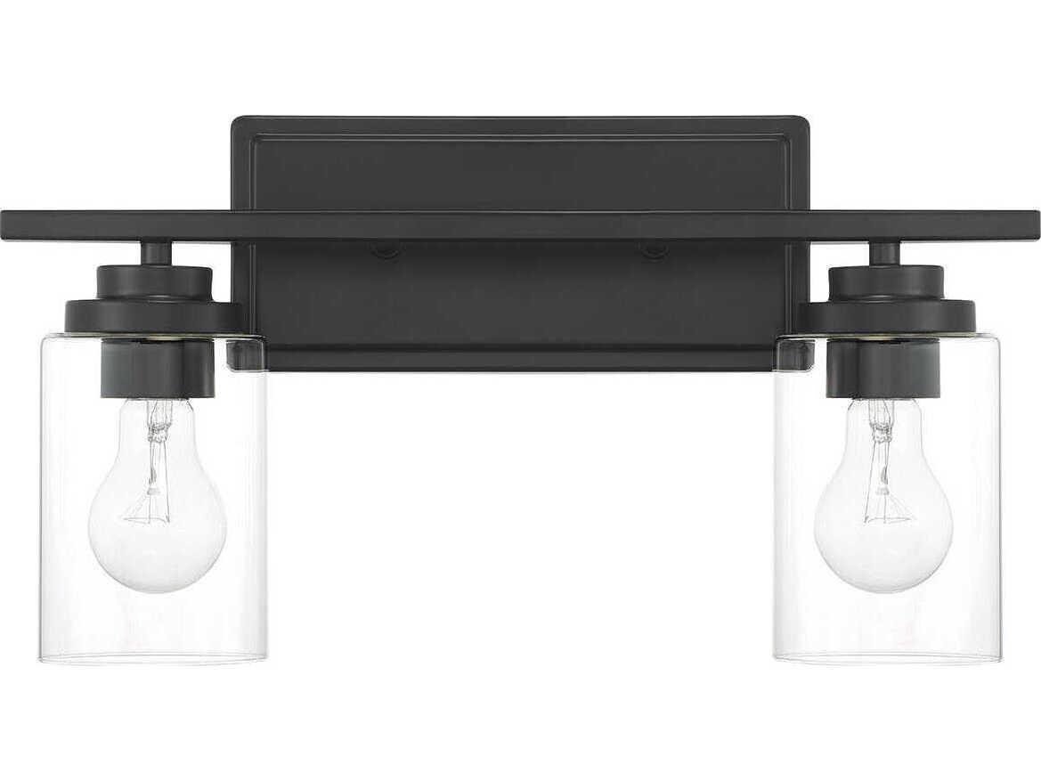 Craftmade Clark 2-Light Flat Black Vanity Light