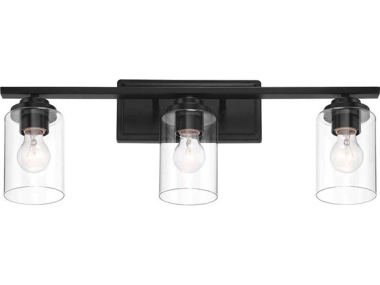 Craftmade Clark 3-Light Flat Black Vanity Light