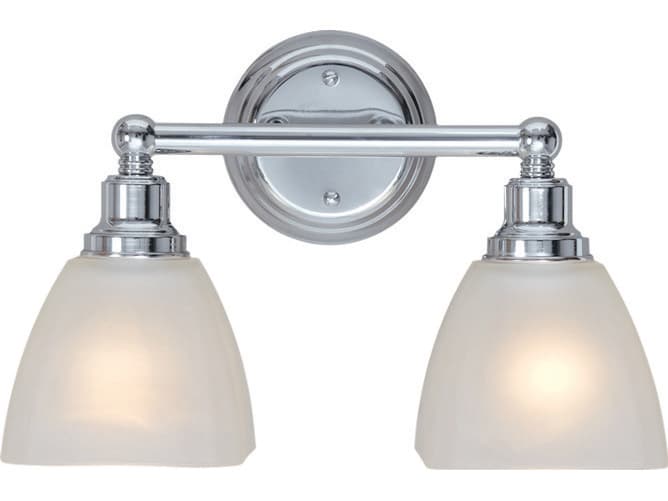 Craftmade Bradley 2-Light Chrome Glass Vanity Light