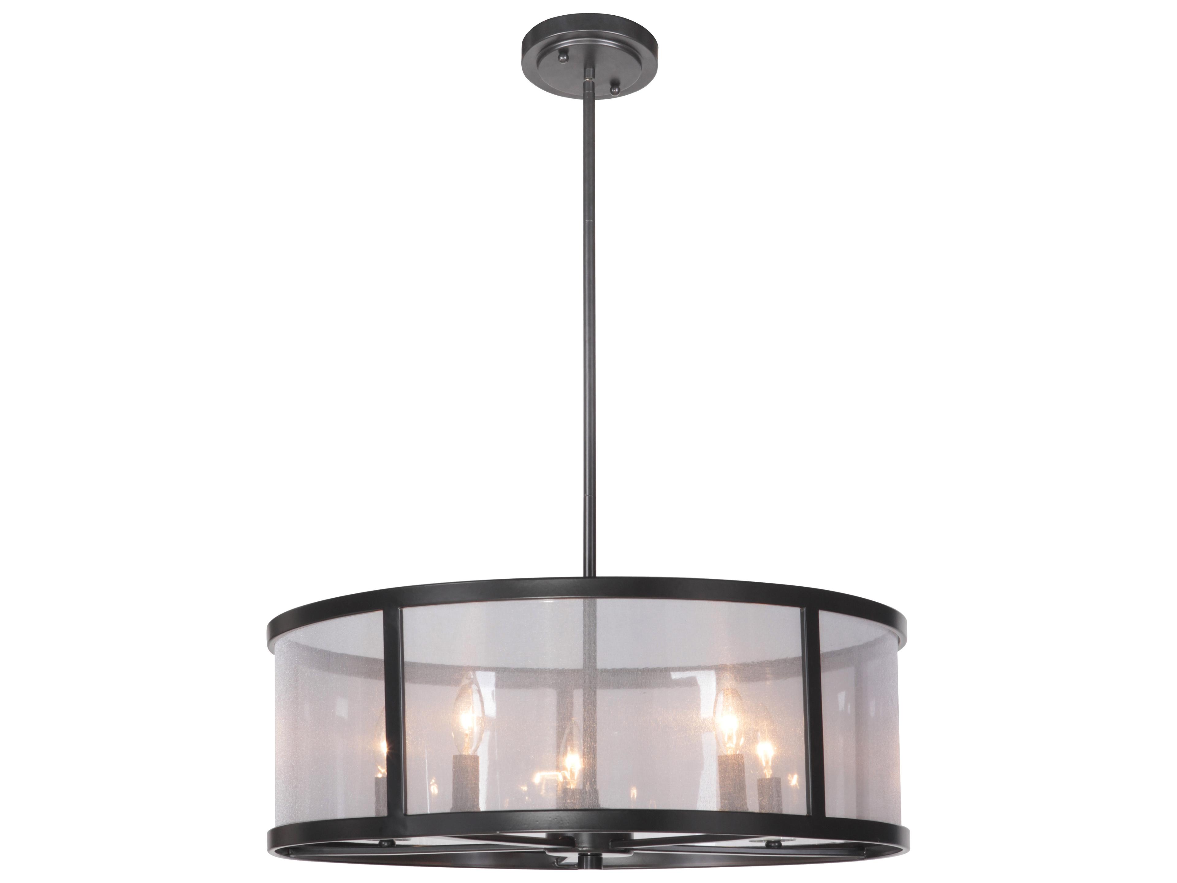 Craftmade Danbury 5-Light Matte Black Drum Pendant