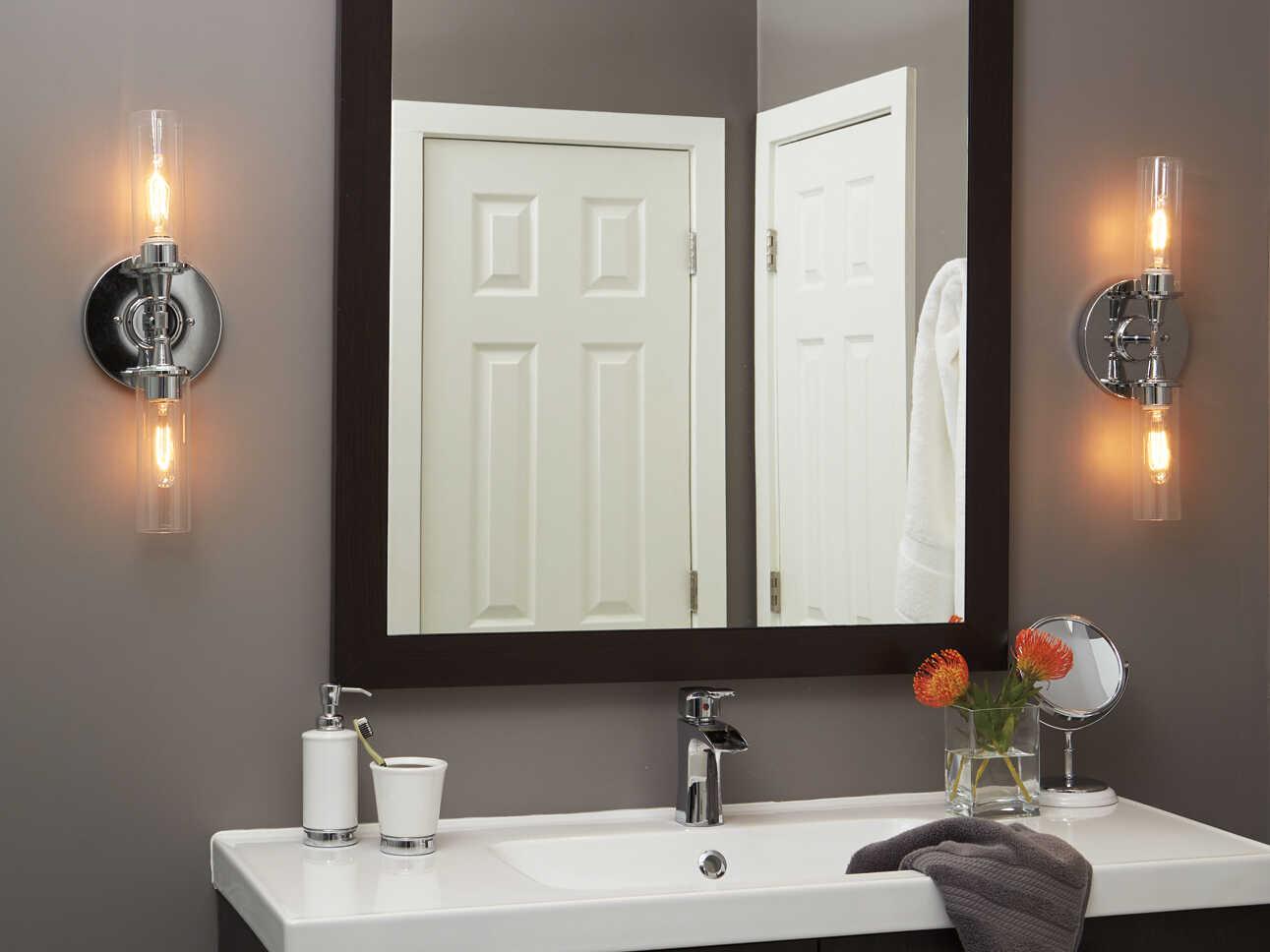 Craftmade Modina 2-Light Chrome Glass Vanity Light