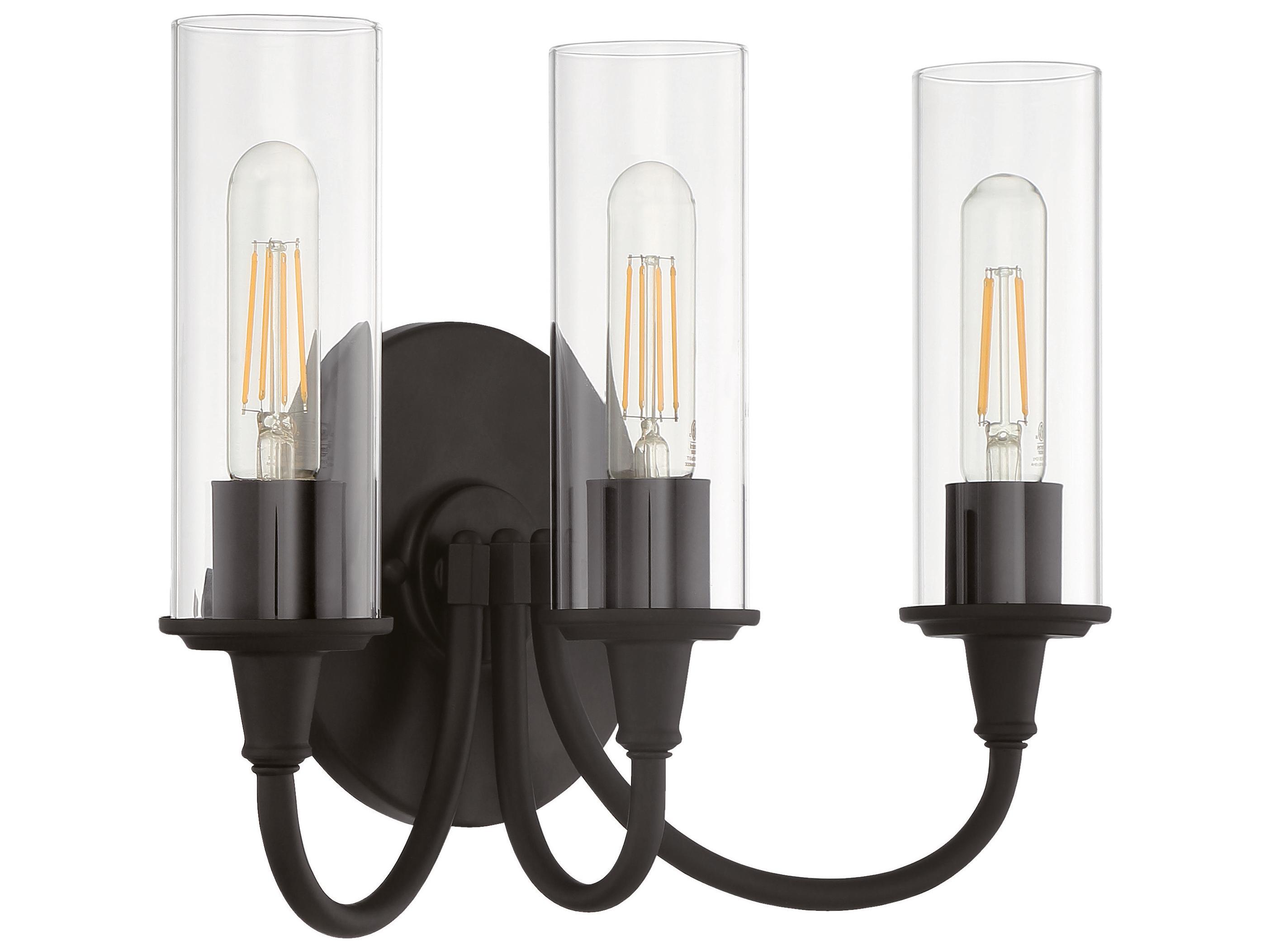 Craftmade Modina 3-Light Espresso Bronze Glass LED Vanity Light