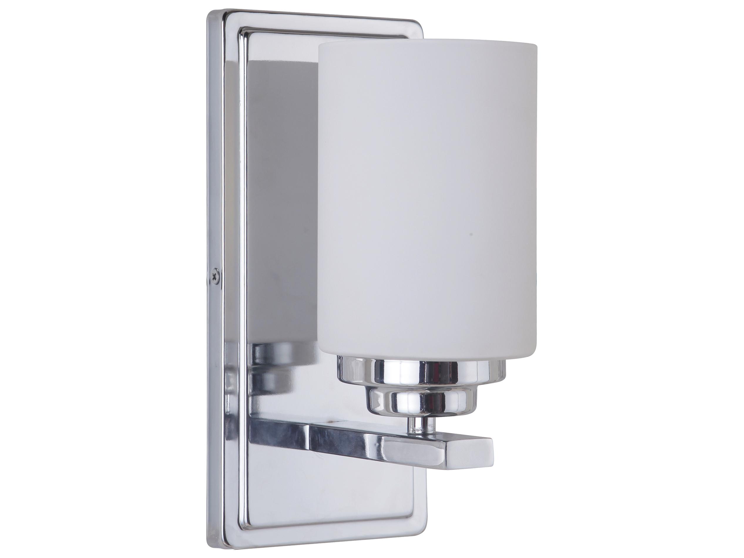 Craftmade Albany 1-Light Chrome Glass Vanity Light