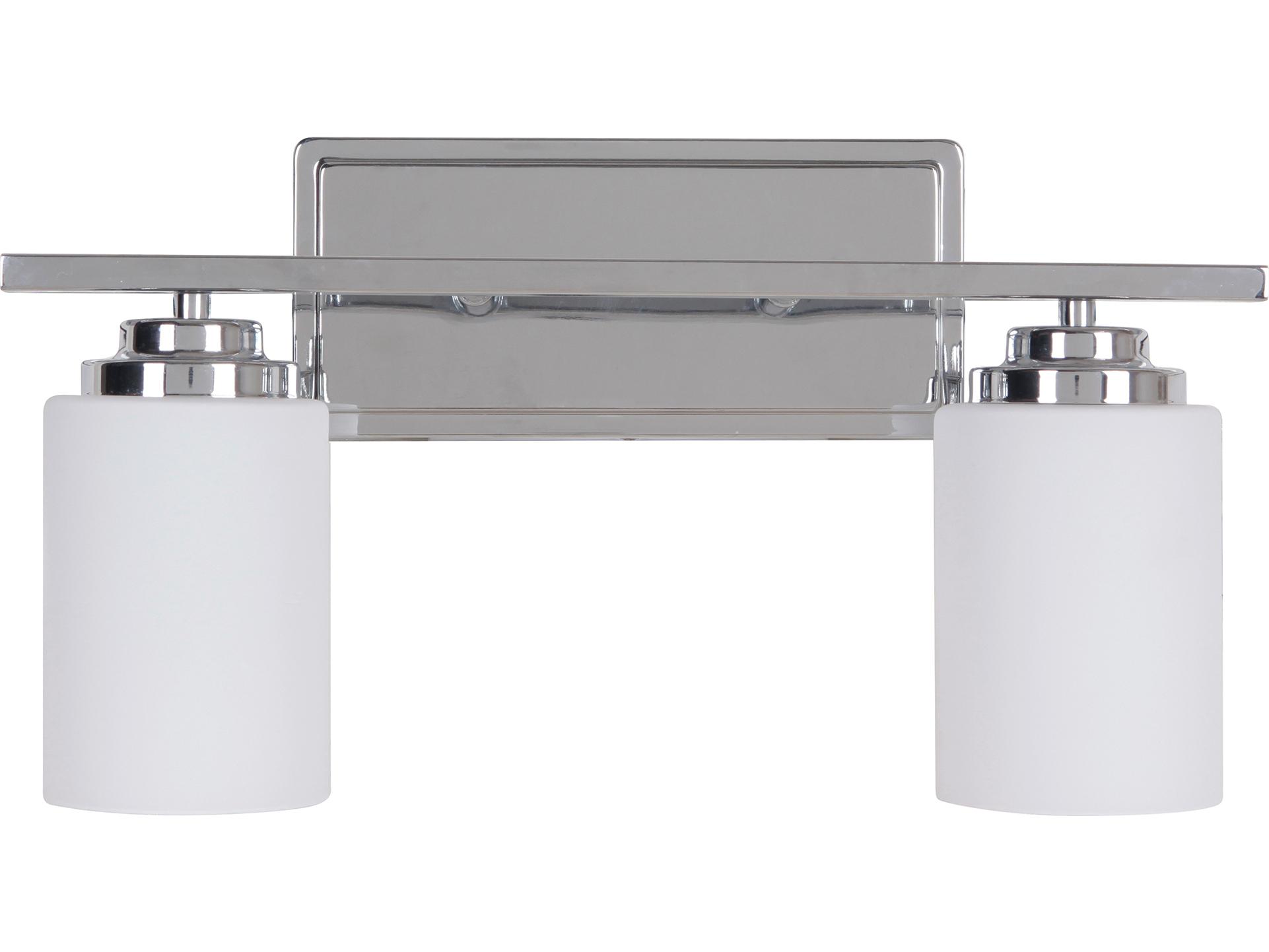 Craftmade Albany 2-Light Chrome Glass Vanity Light