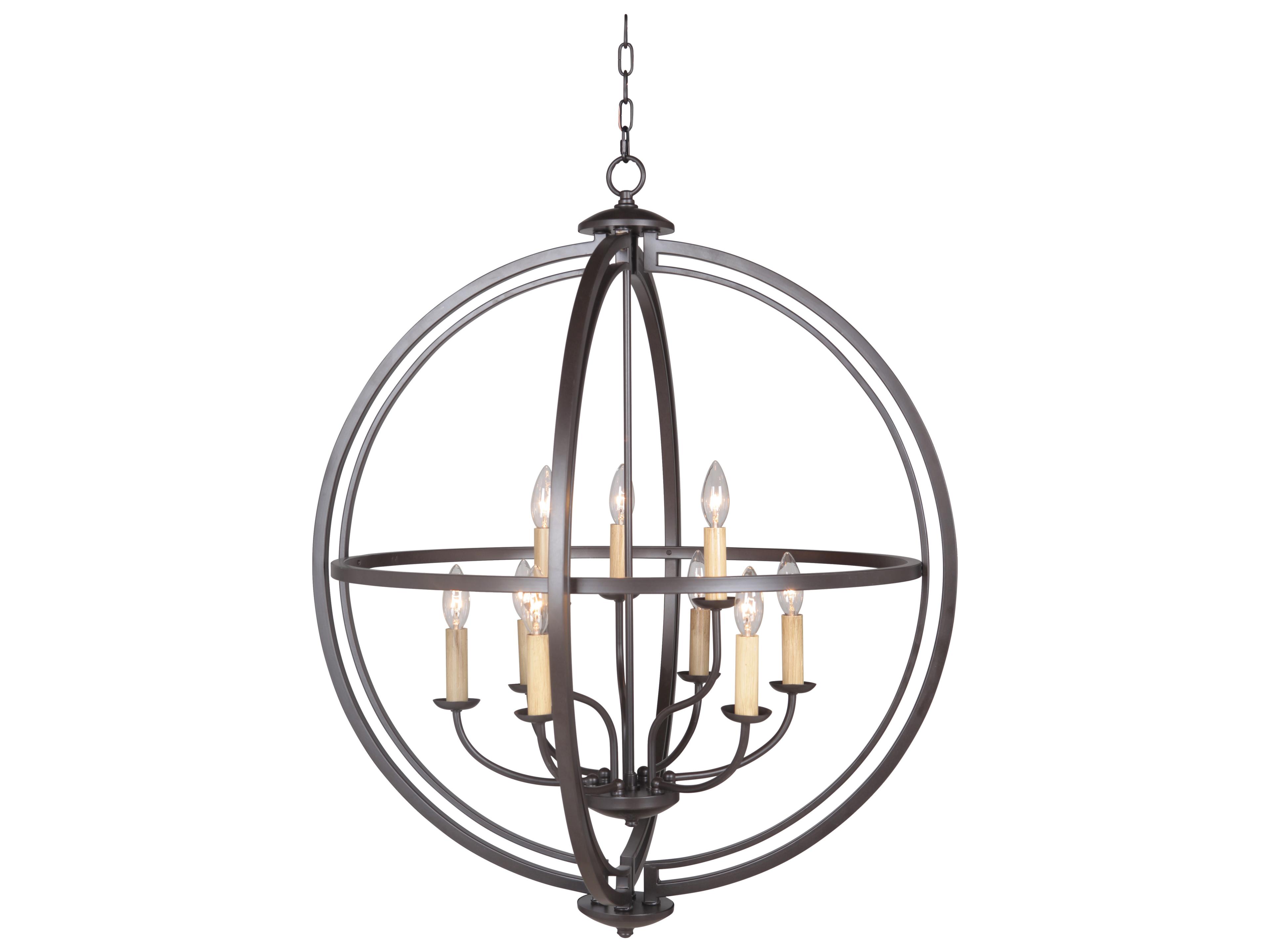 Craftmade Berkeley 9-Light Espresso Bronze Candelabra Globe Chandelier