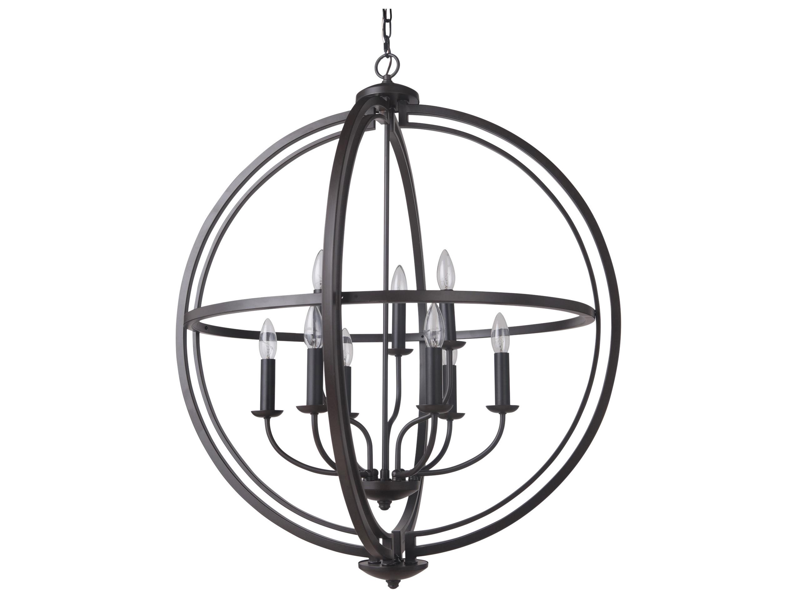 Craftmade Berkeley 9-Light Espresso Bronze Candelabra Globe Chandelier