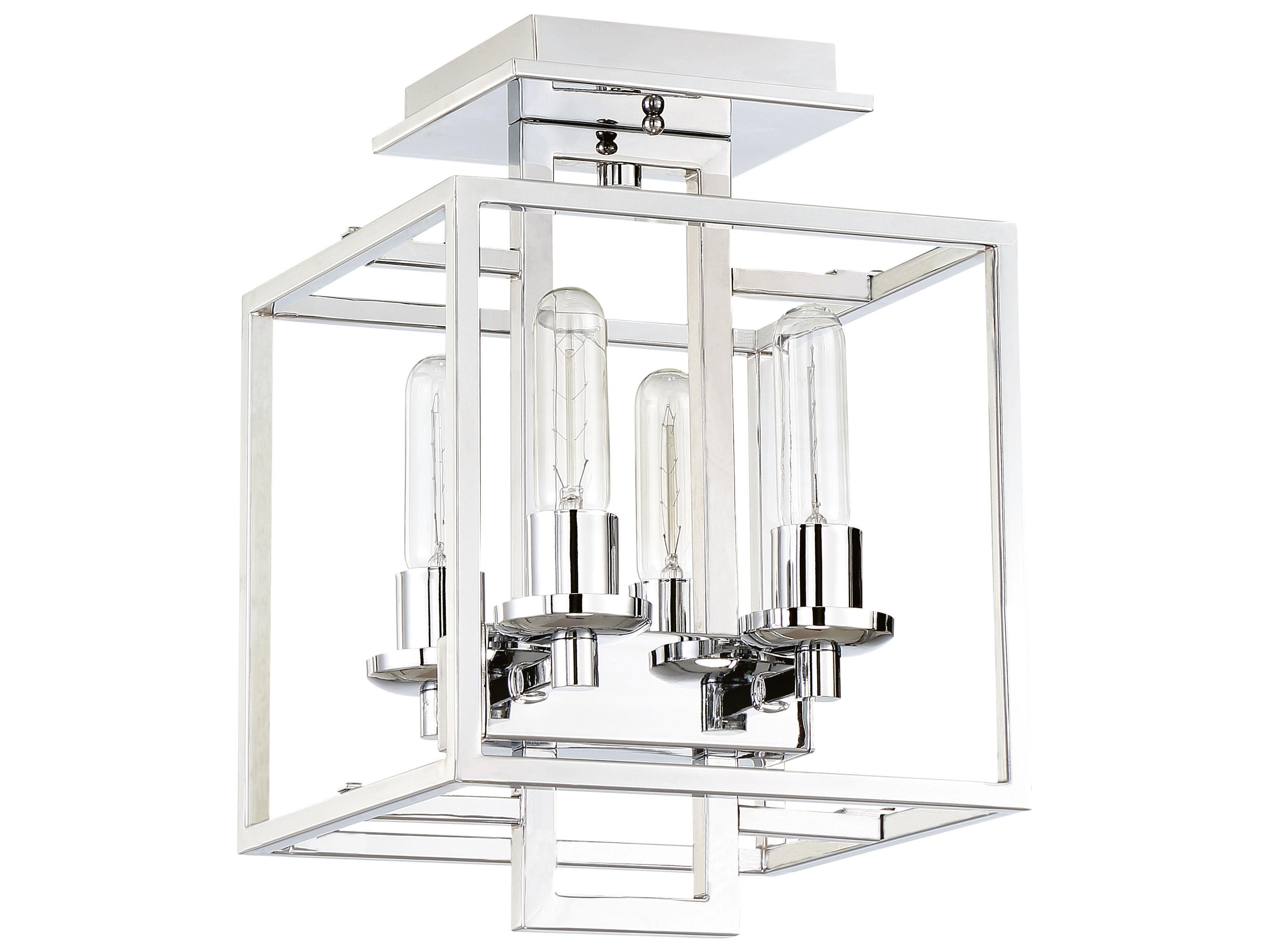Craftmade Cubic 4-Light Chrome Semi Flush Mount
