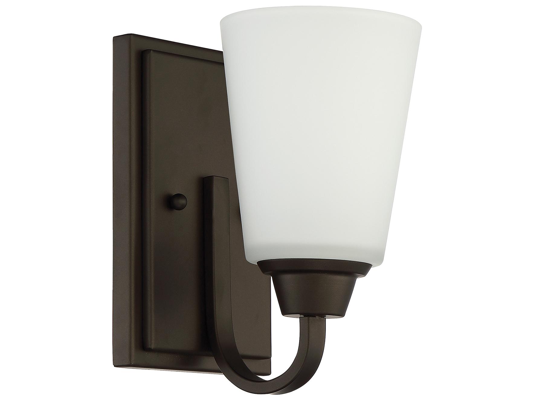 Craftmade Grace 1-Light Espresso Bronze Glass Wall Sconce