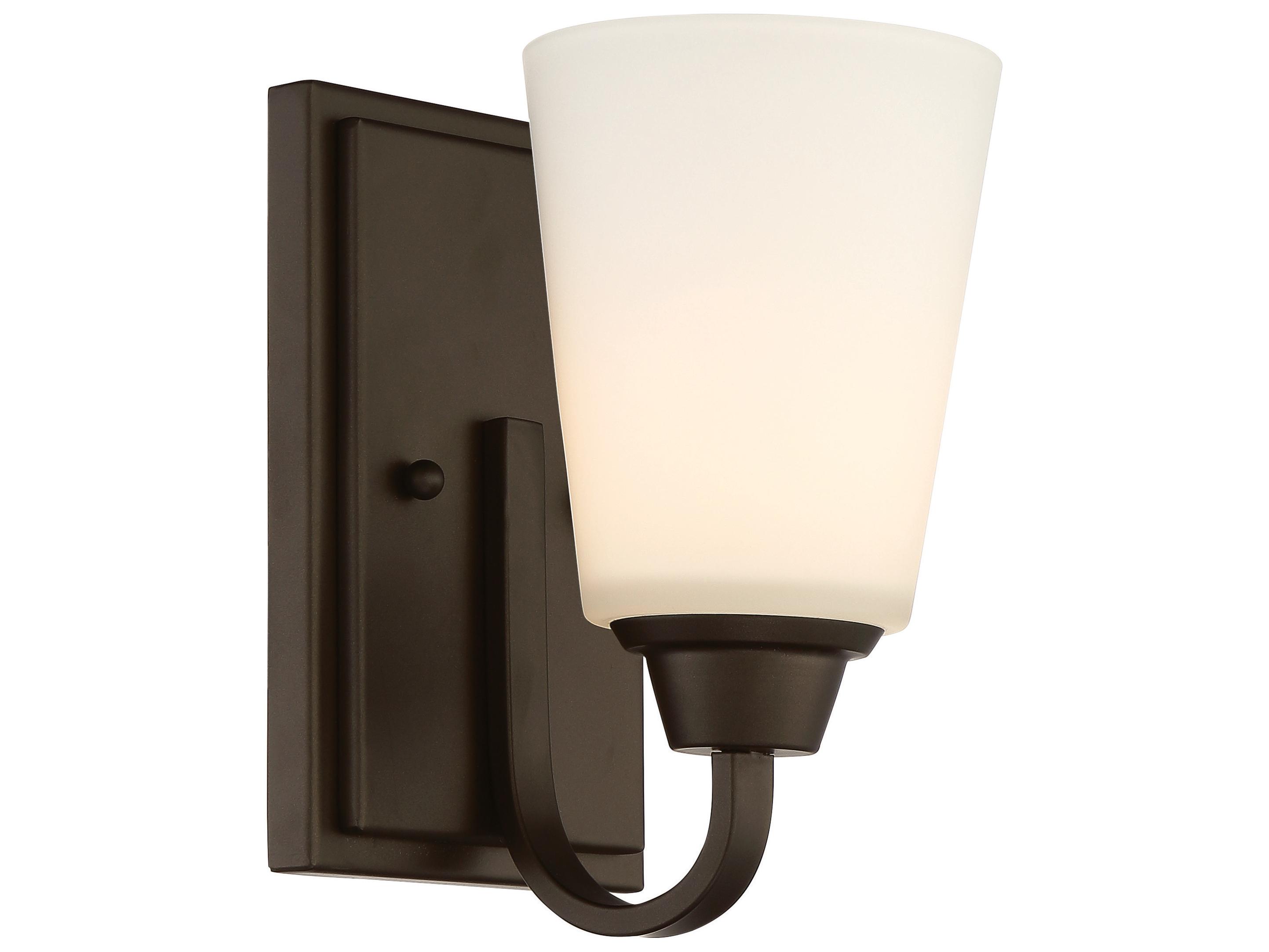 Craftmade Grace 1-Light Espresso Bronze Glass Wall Sconce