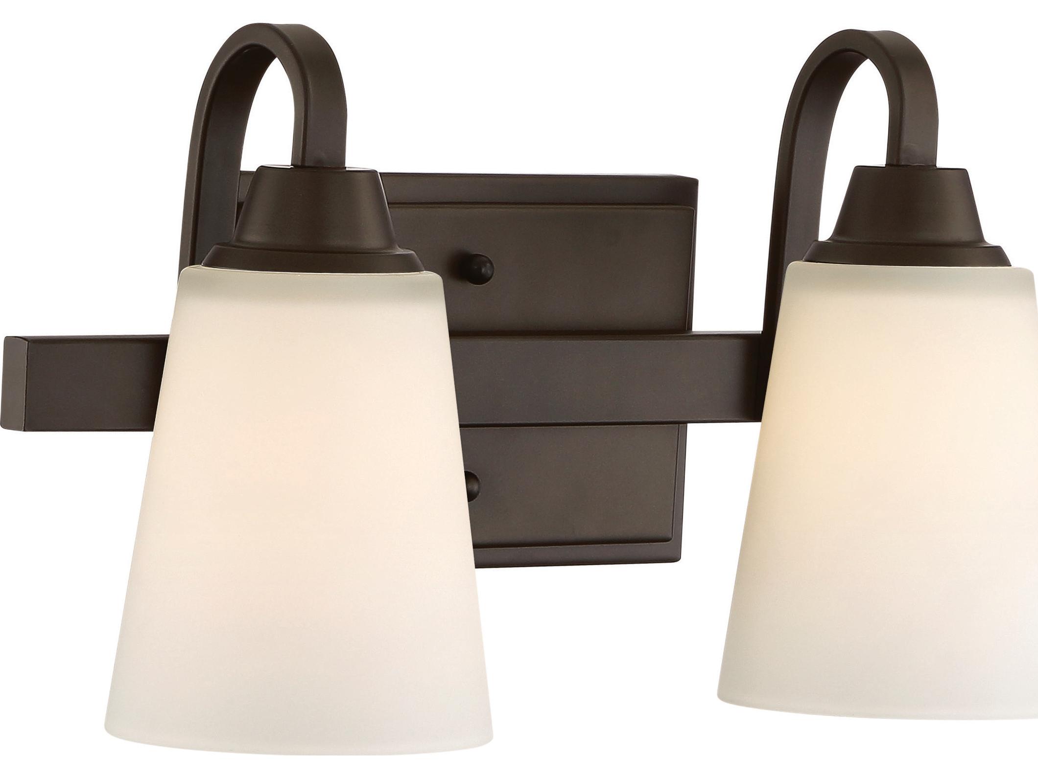 Craftmade Grace 2-Light Espresso Bronze Glass Vanity Light