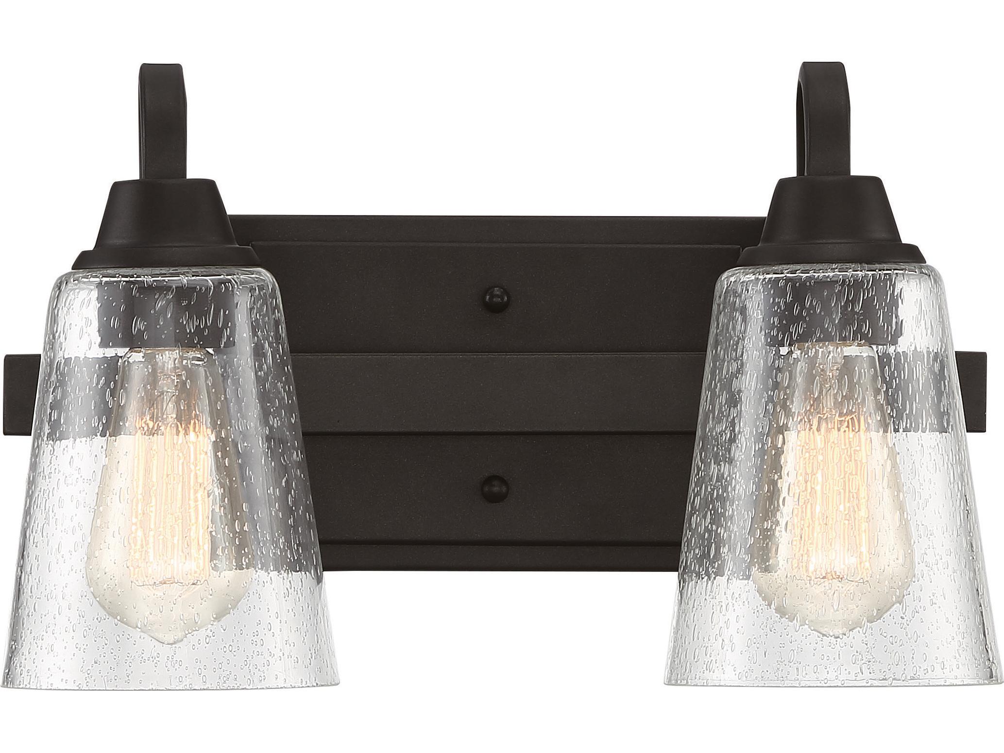 Craftmade Grace 2-Light Espresso Bronze Glass Vanity Light
