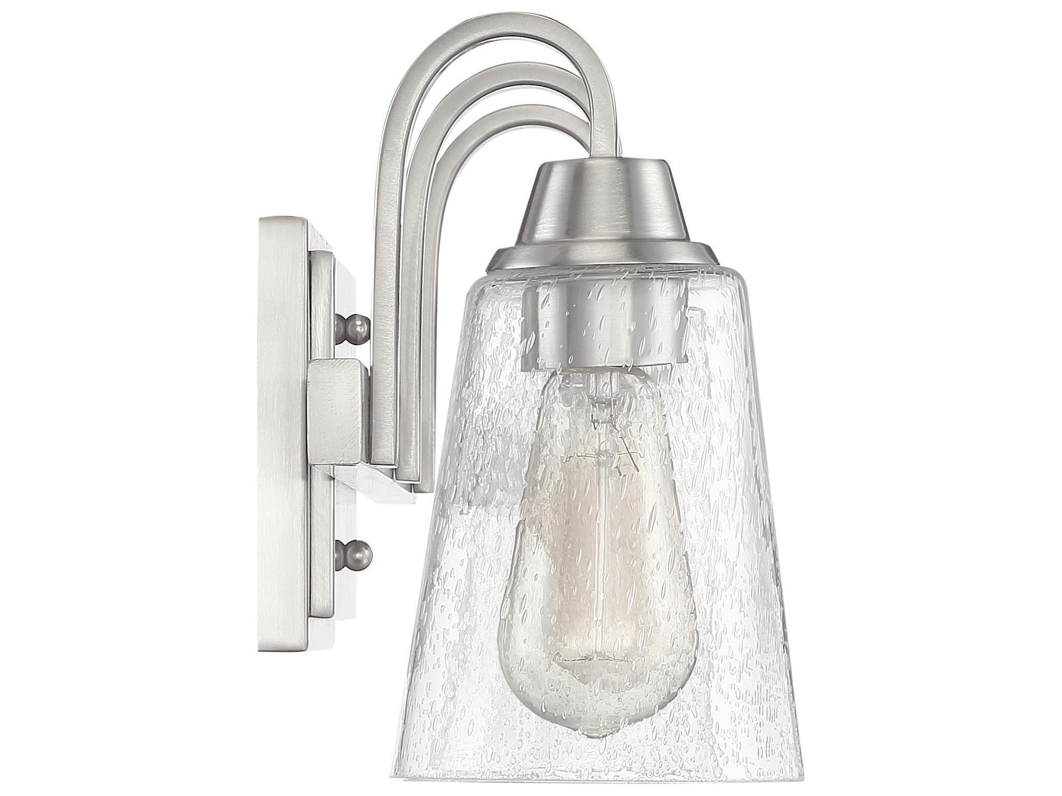 Craftmade Grace 3-Light Brushed Polished Nickel Glass Vanity Light