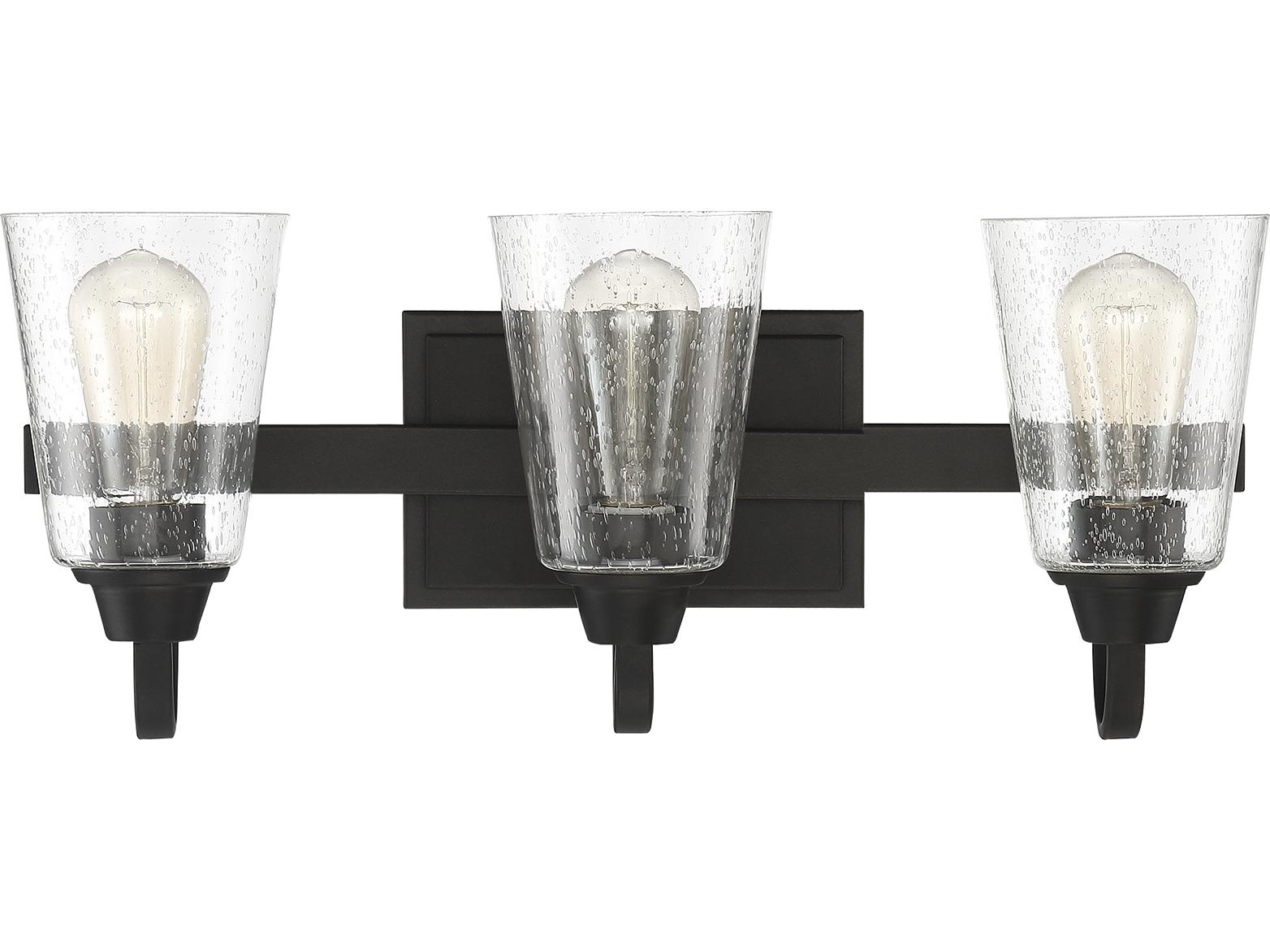 Craftmade Grace 3-Light Espresso Bronze Glass Vanity Light