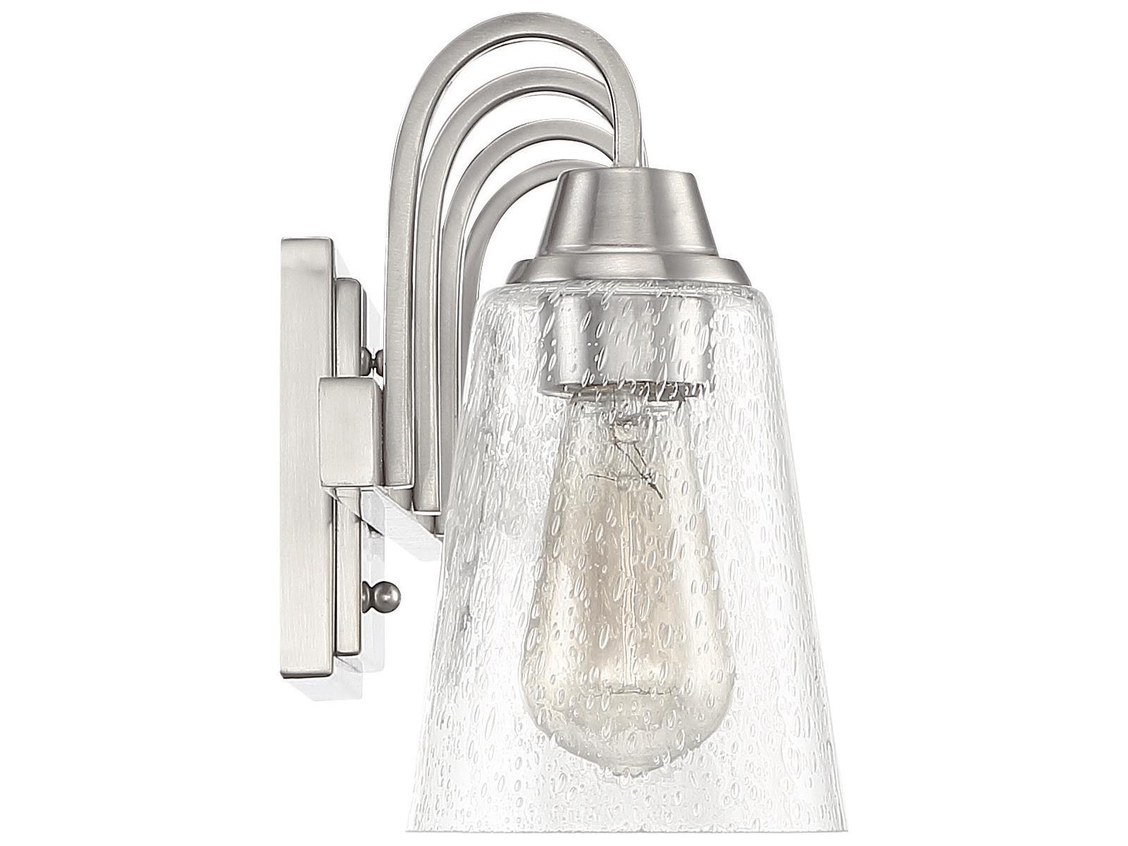 Craftmade Grace 4-Light Brushed Polished Nickel Glass Vanity Light