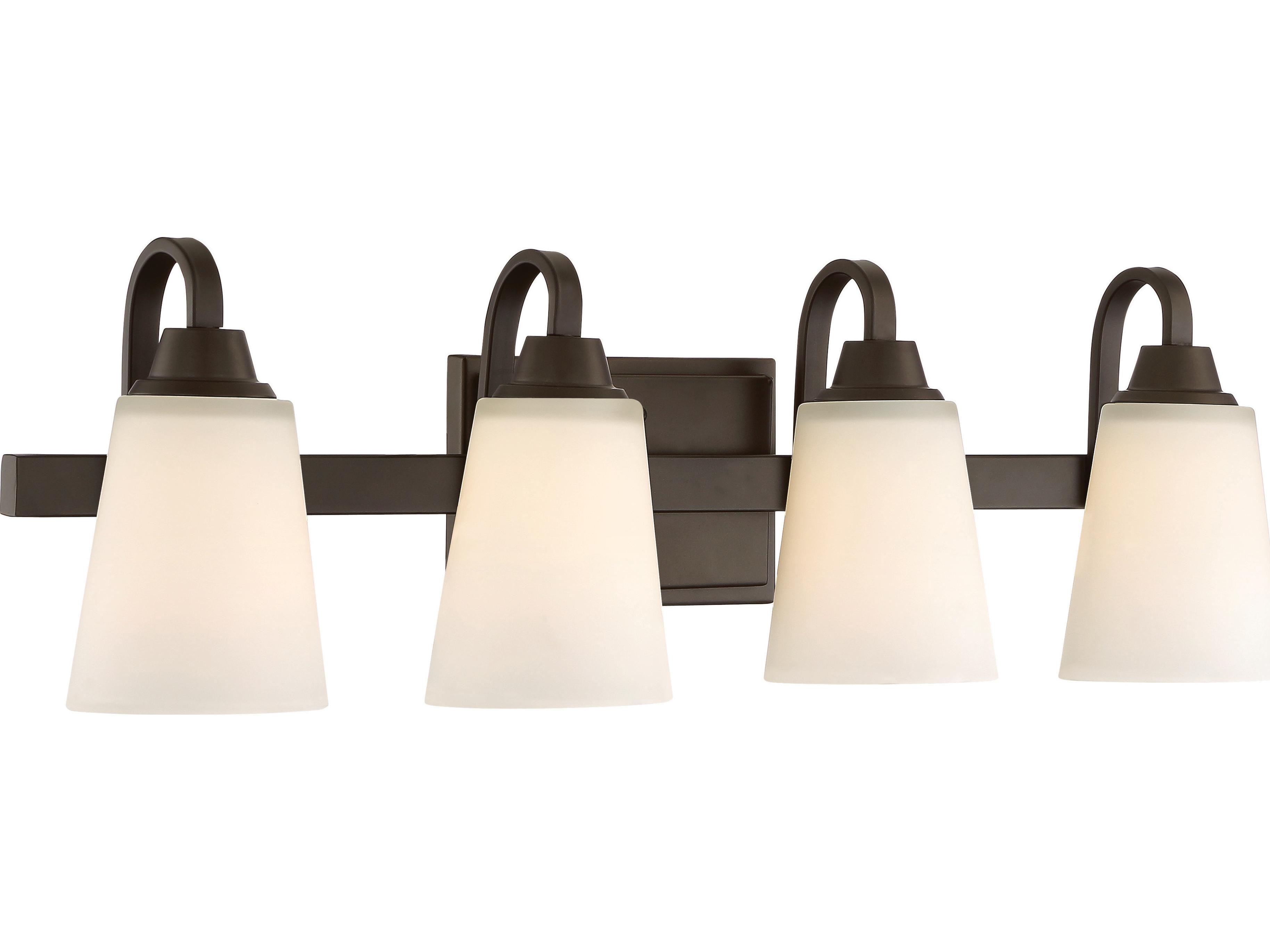 Craftmade Grace 4-Light Espresso Bronze Glass Vanity Light