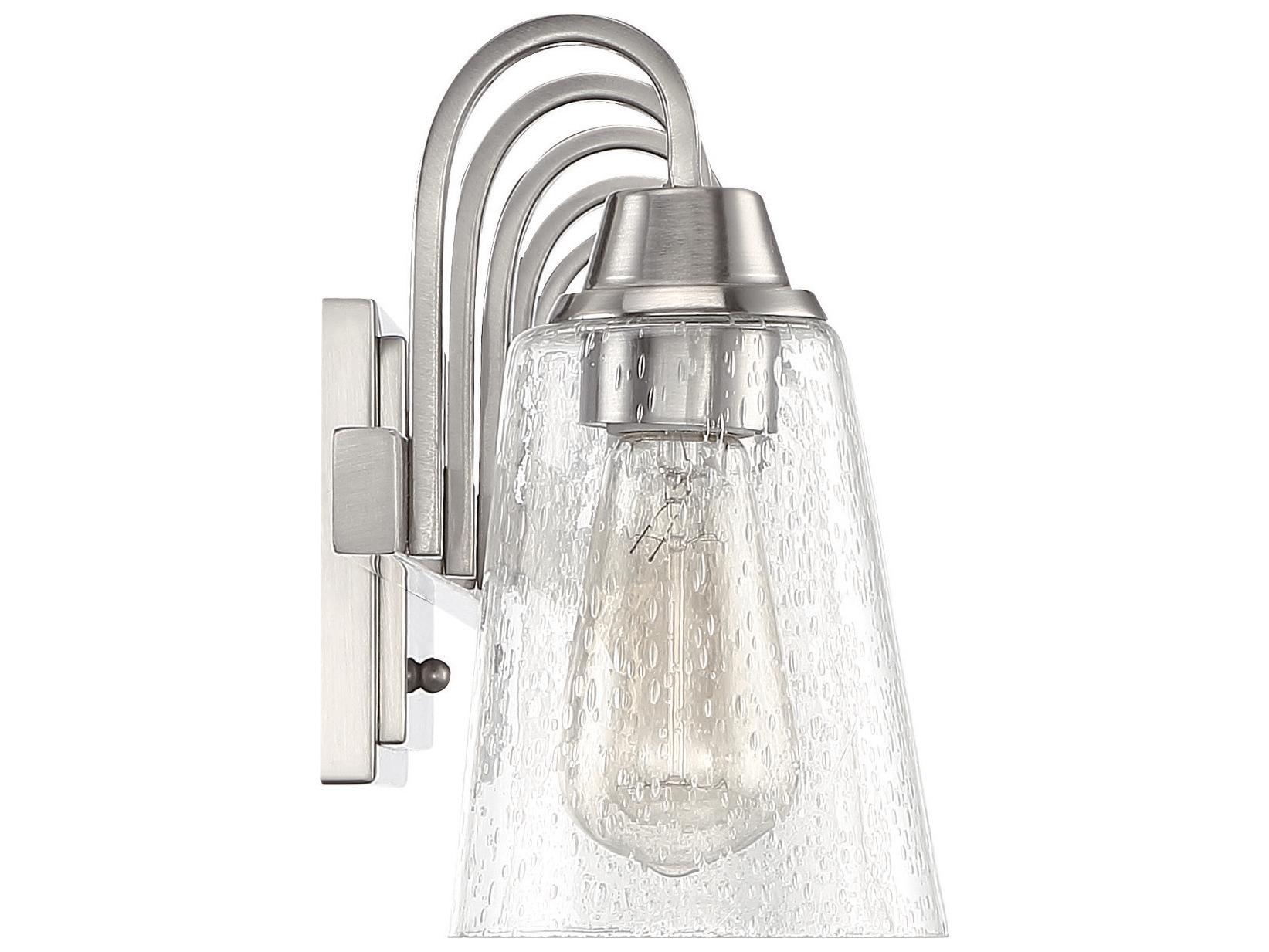 Craftmade Grace 5-Light Brushed Polished Nickel Glass Vanity Light