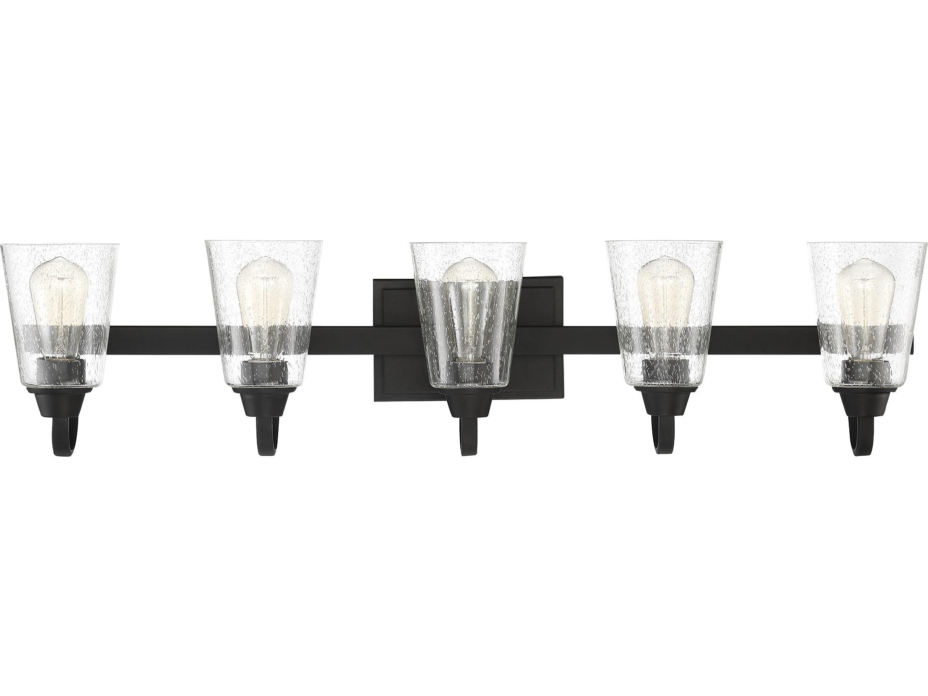 Craftmade Grace 5-Light Espresso Bronze Glass Vanity Light