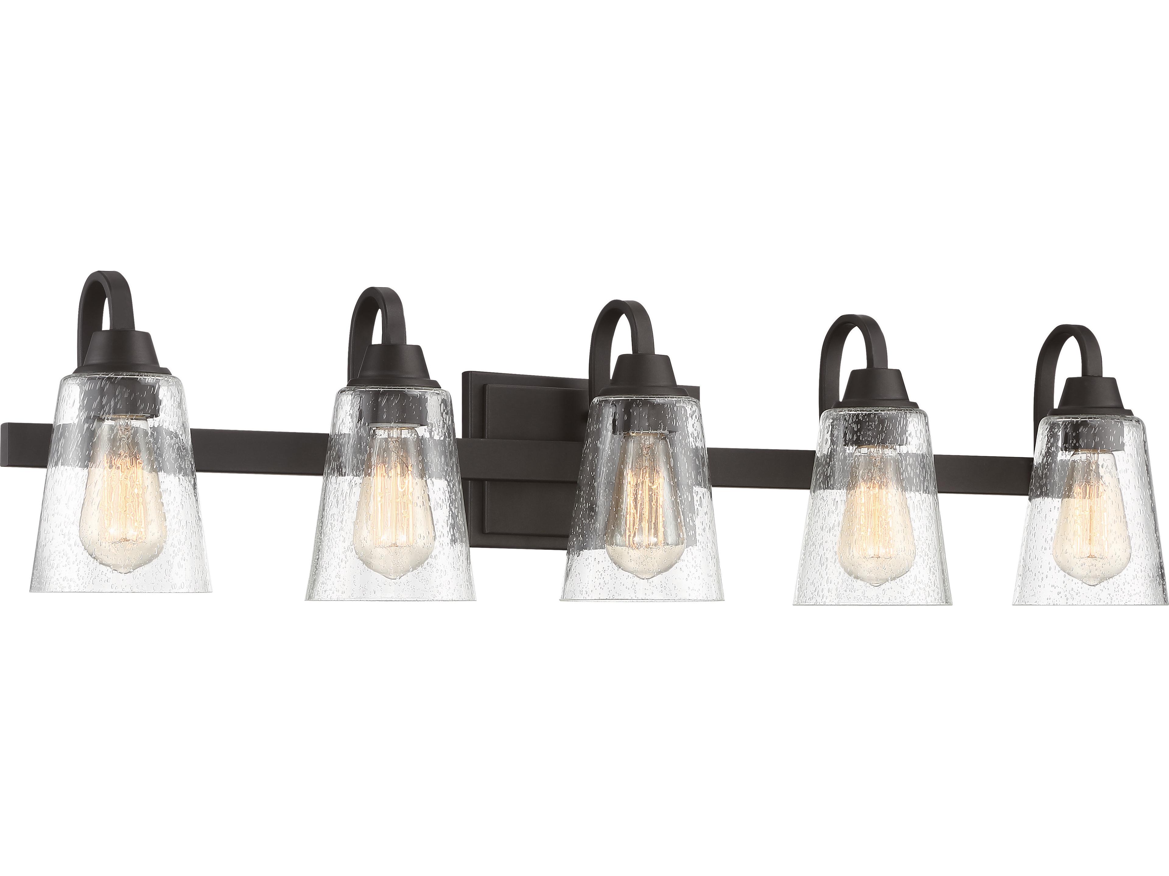 Craftmade Grace 5-Light Espresso Bronze Glass Vanity Light