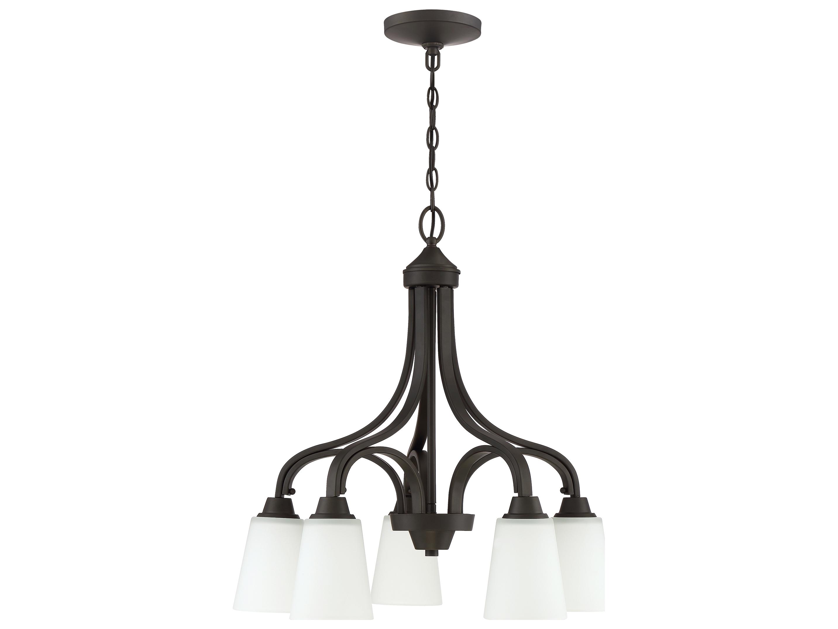 Craftmade Grace 5-Light Espresso Bronze Glass Bell Chandelier