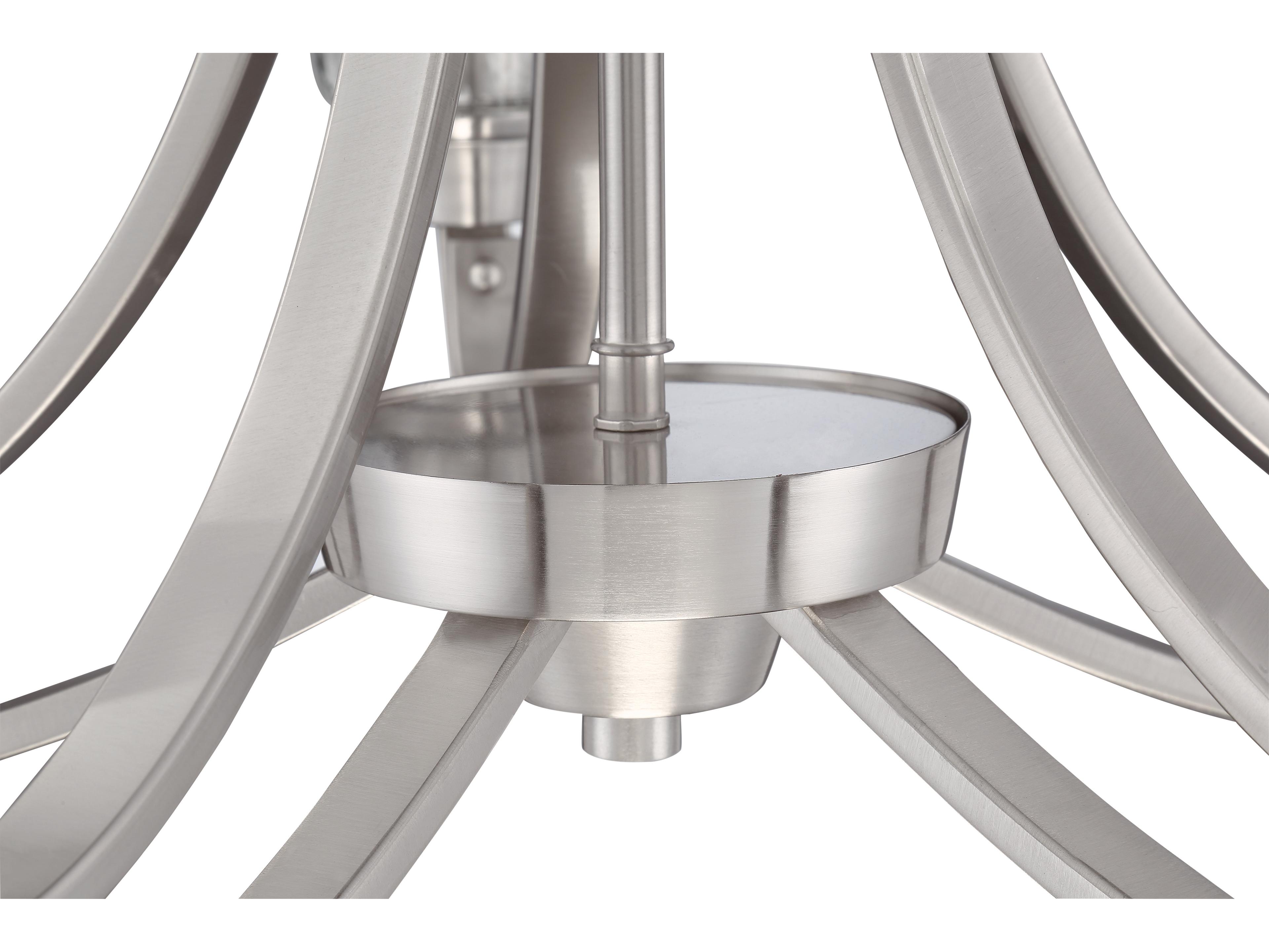 Craftmade Grace 5-Light Brushed Polished Nickel Glass Bell Chandelier