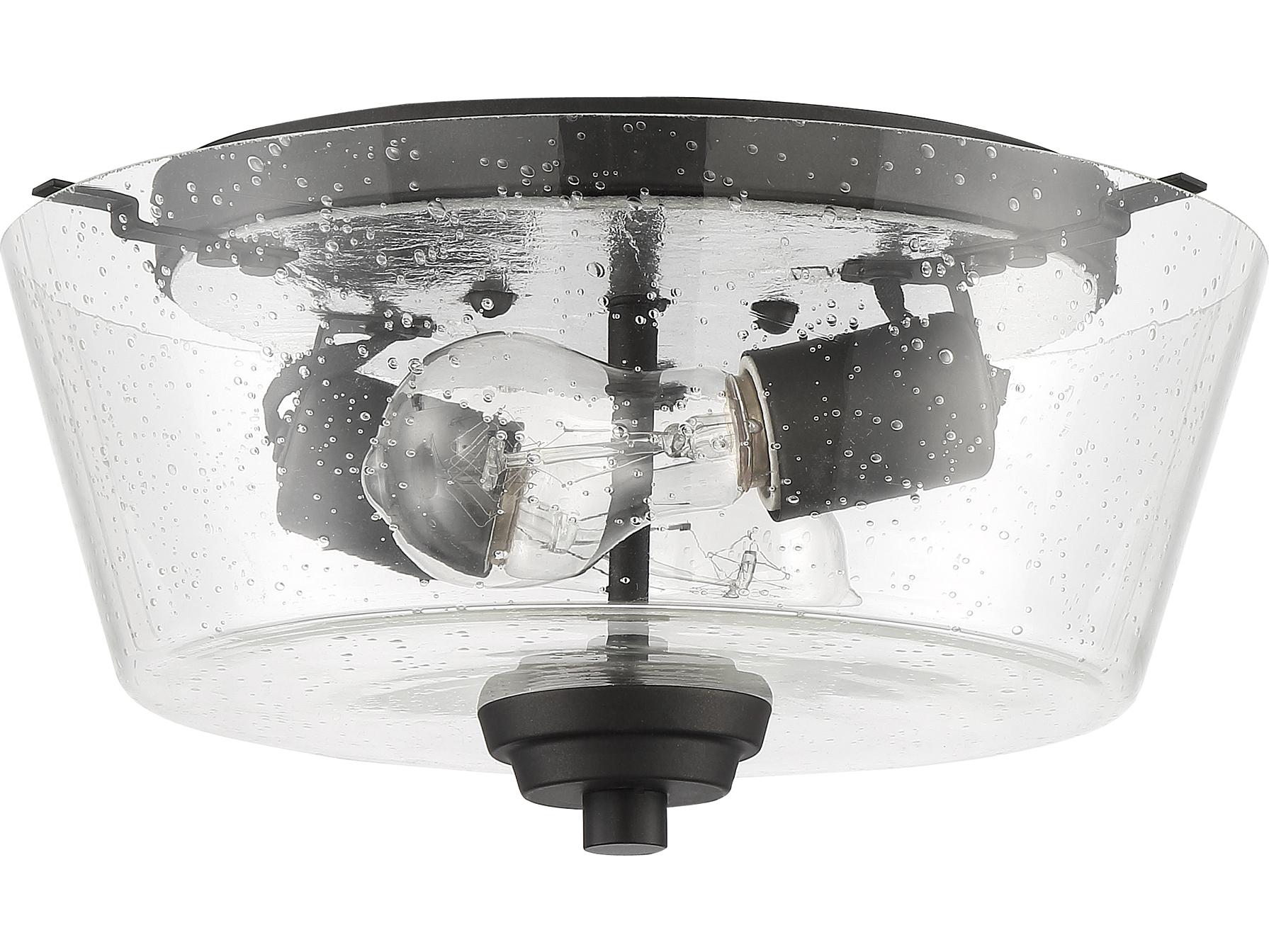 Craftmade Grace 2-Light Espresso Bronze Glass Flush Mount