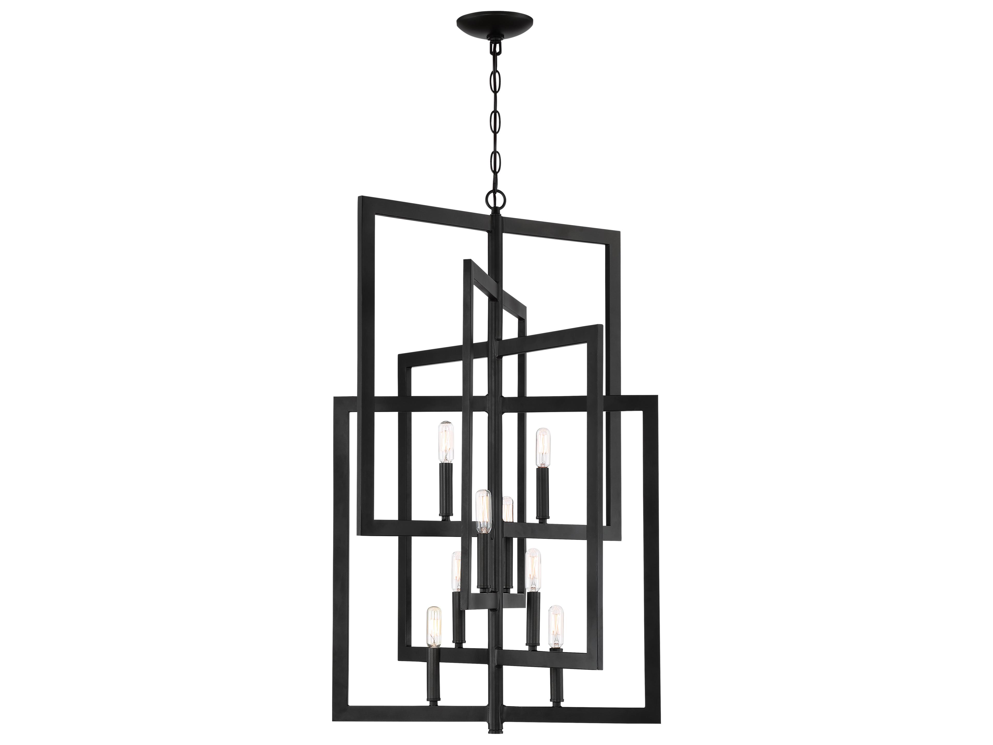 Craftmade Portrait 8-Light Espresso Black Geometric Pendant