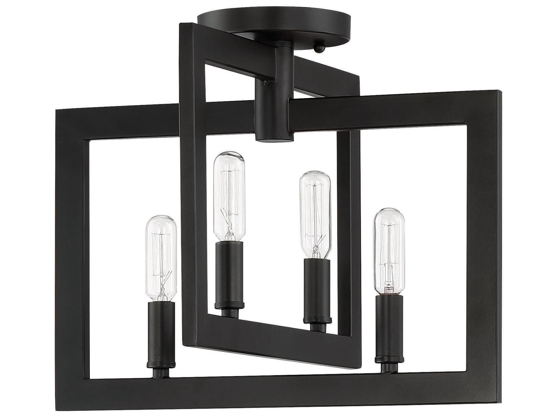 Craftmade Portrait 4-Light Espresso Black Semi Flush Mount